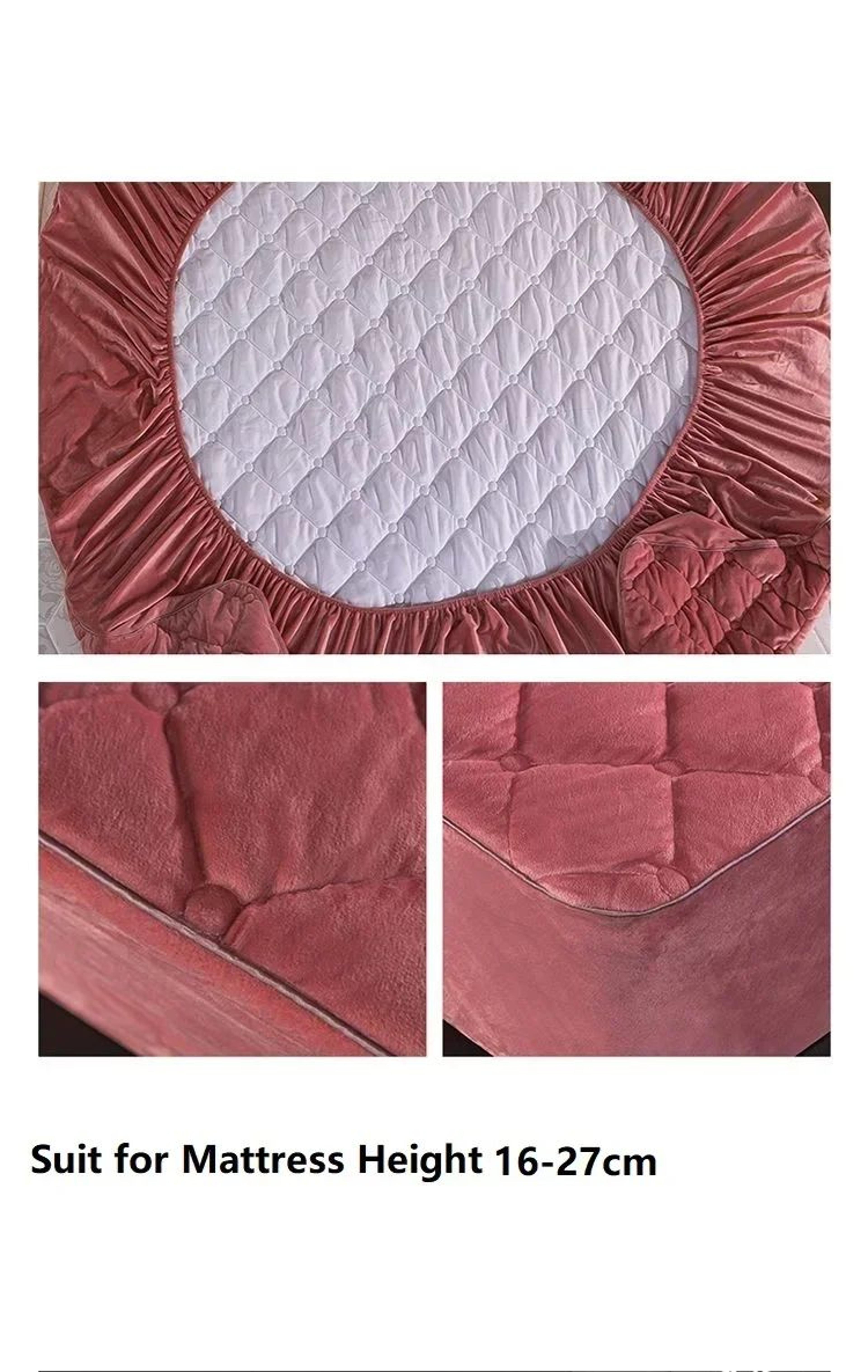 Plush Thickened Crystal Velvet Quilted Mattress Cover 2