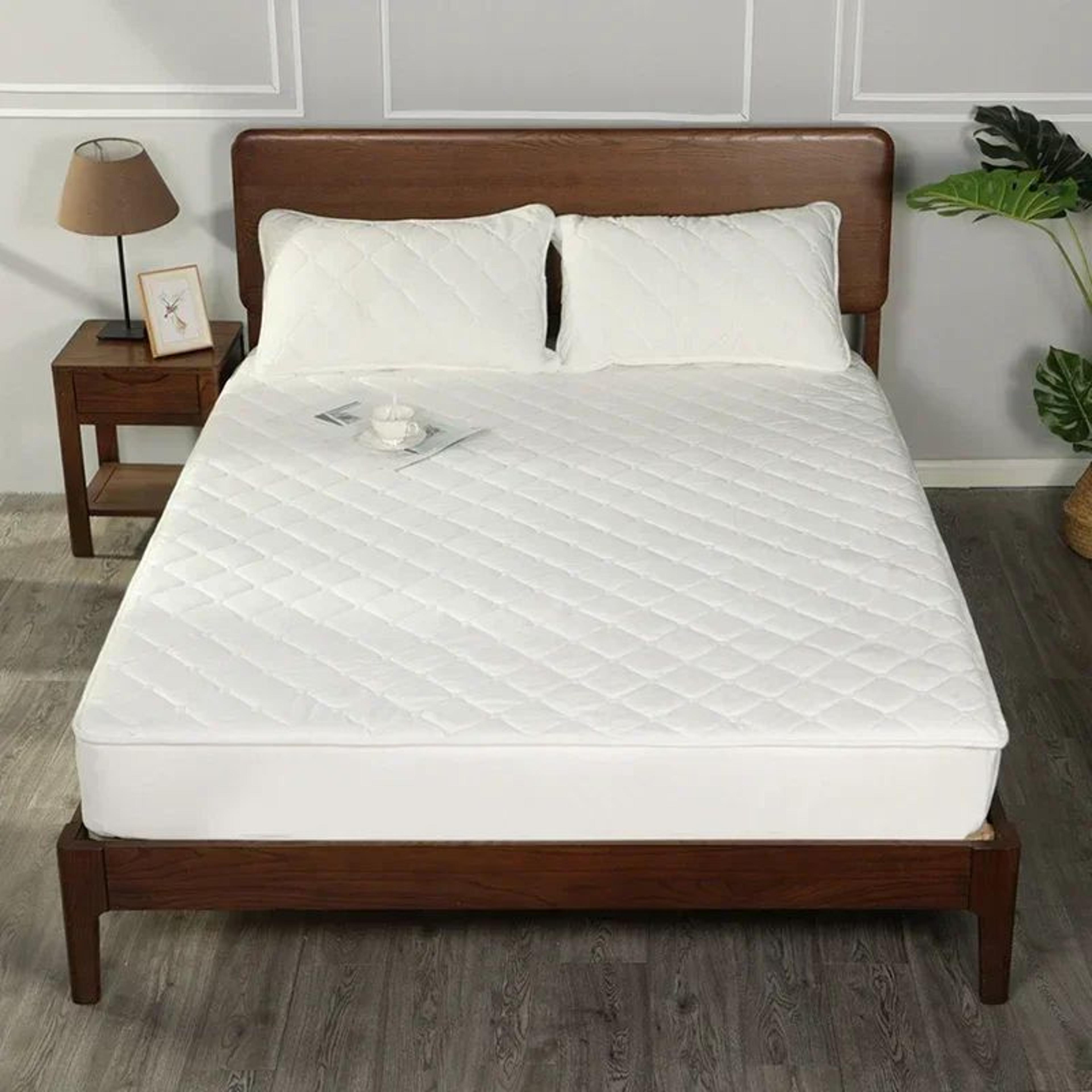 Plush Thickened Crystal Velvet Quilted Mattress Cover 13