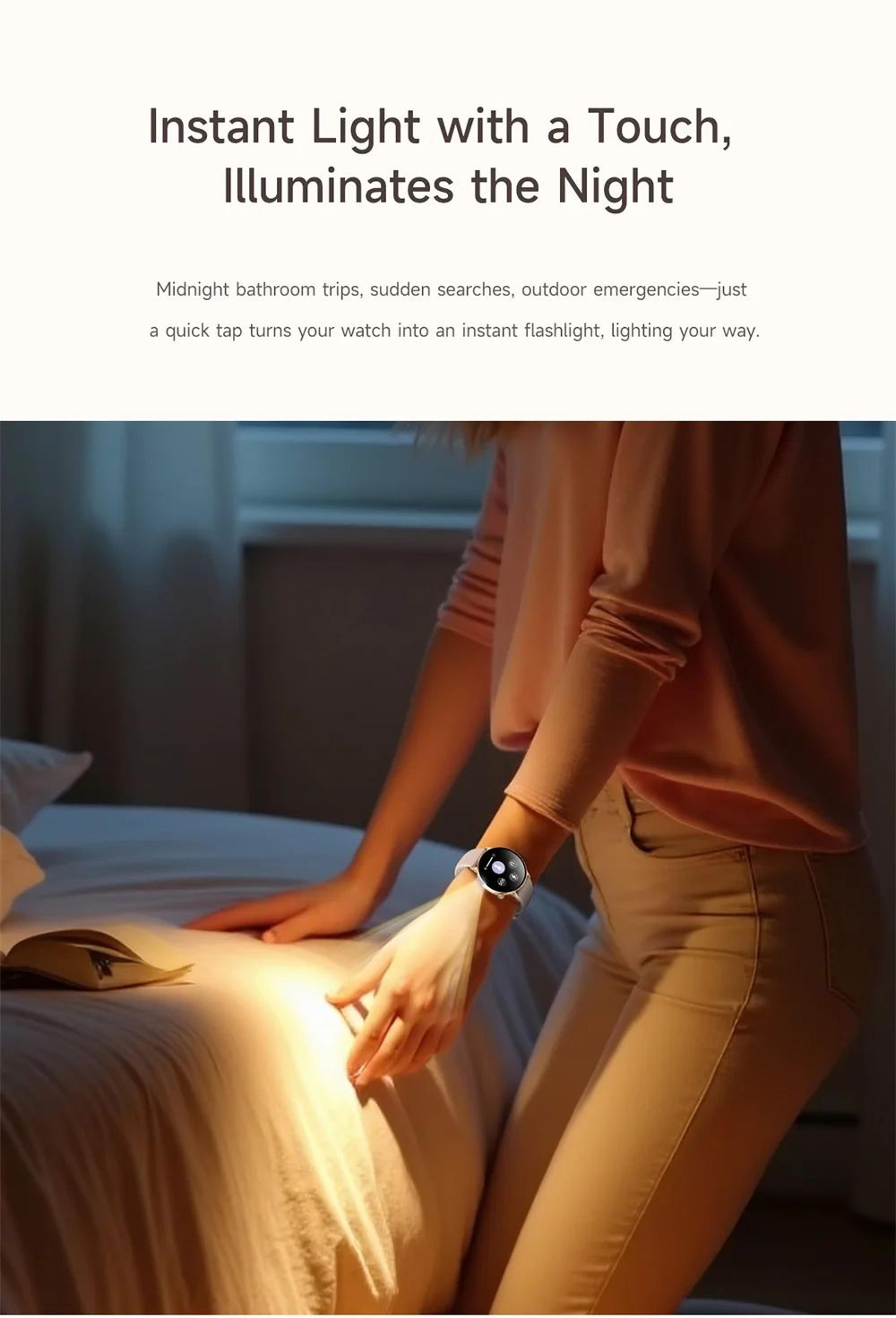 Women AMOLED Bluetooth Calling Smartwatch With Flashlight 10