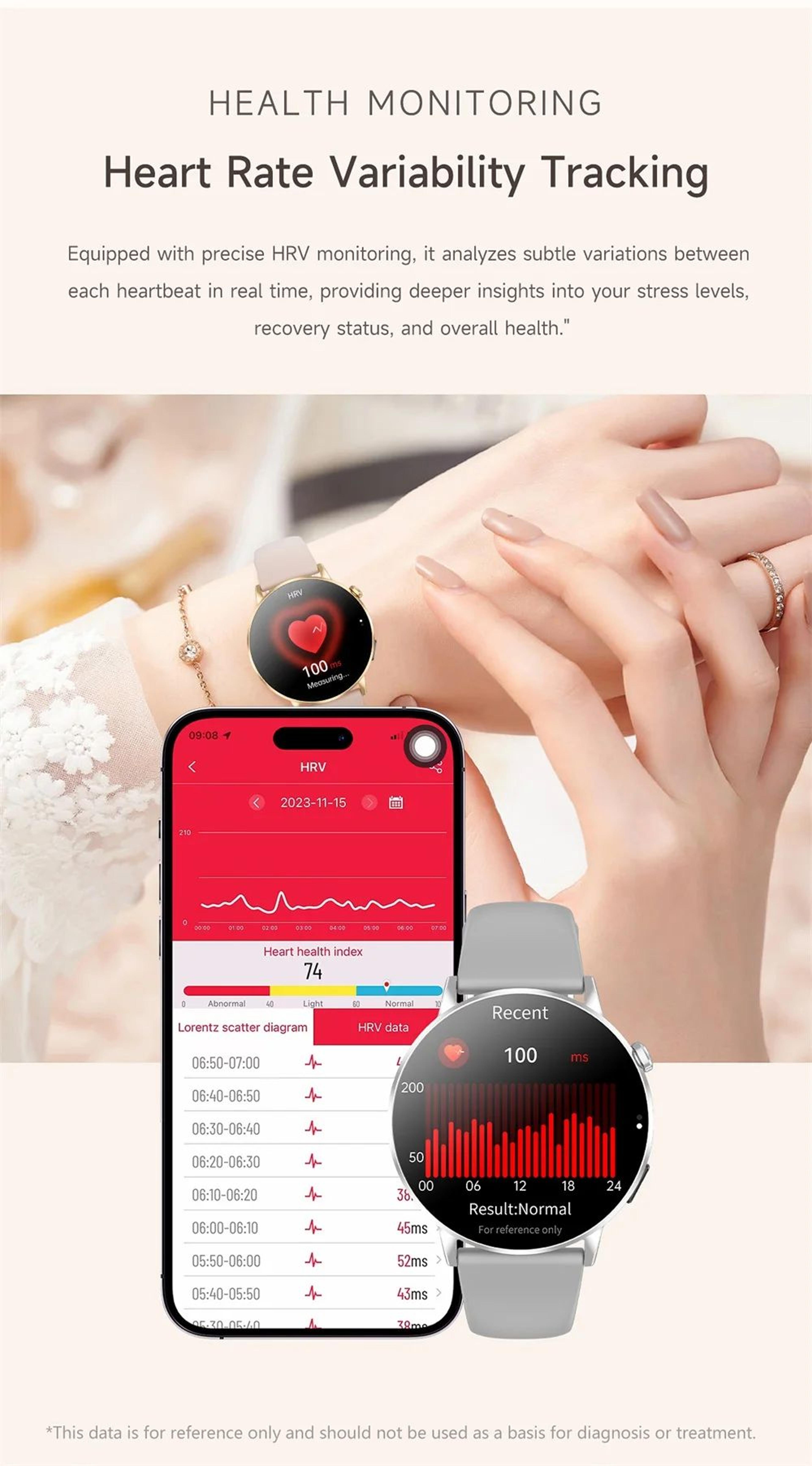 Women AMOLED Bluetooth Calling Smartwatch With Flashlight 11