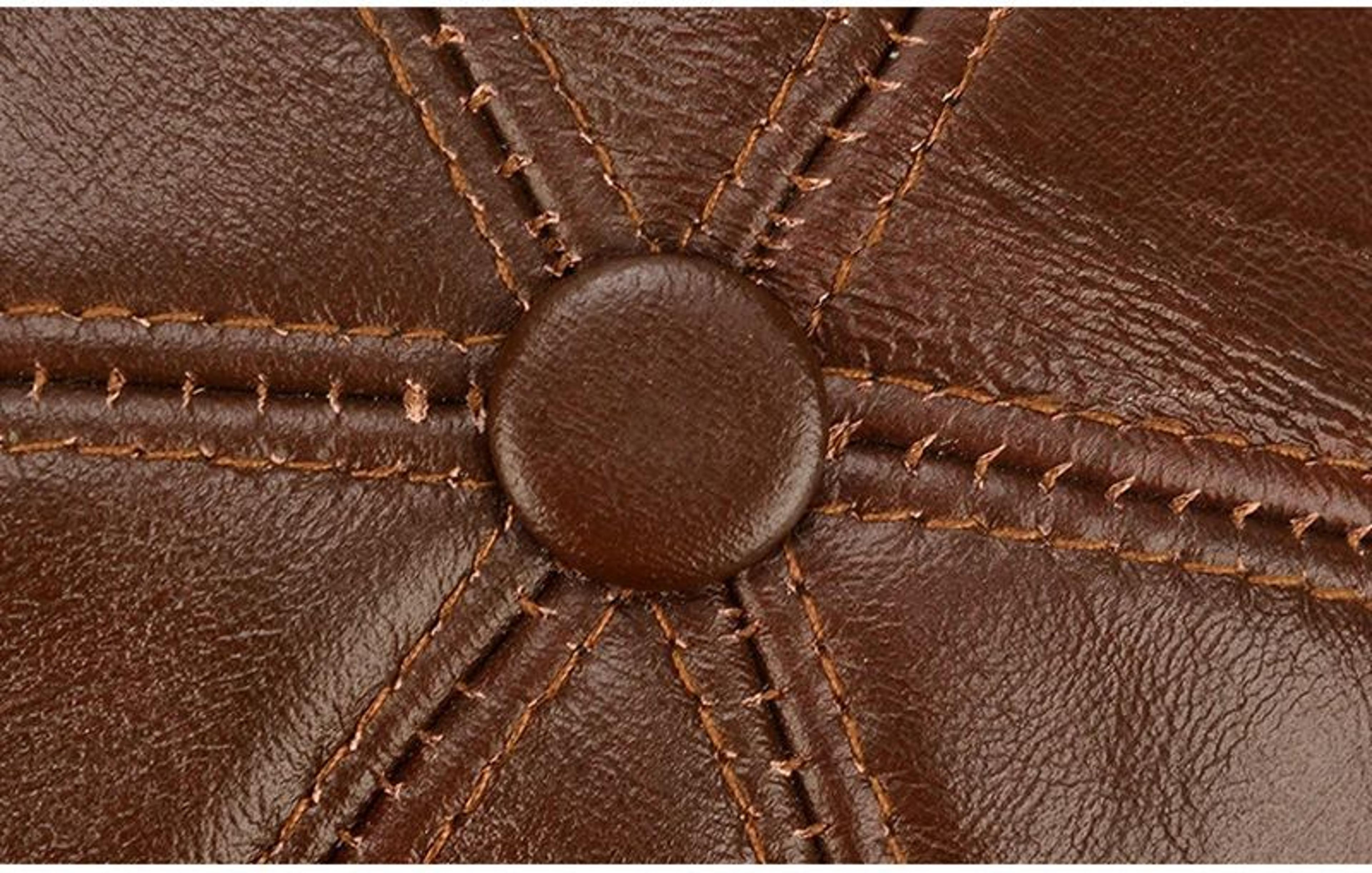 Men Real Cowhide Leather Winter Baseball Cap 9