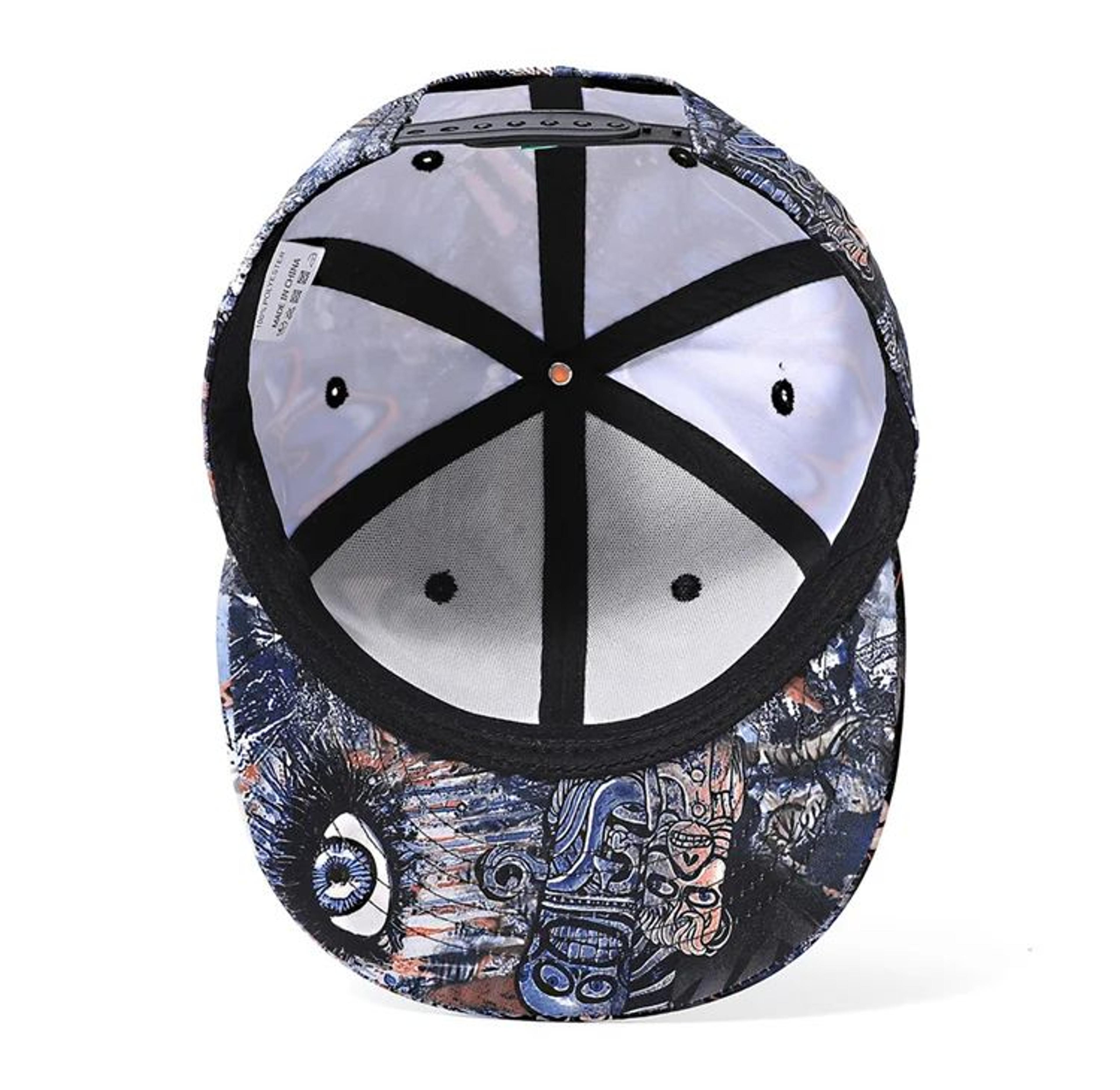 Graffiti Bones Flat Visor Snapback Baseball Cap 13