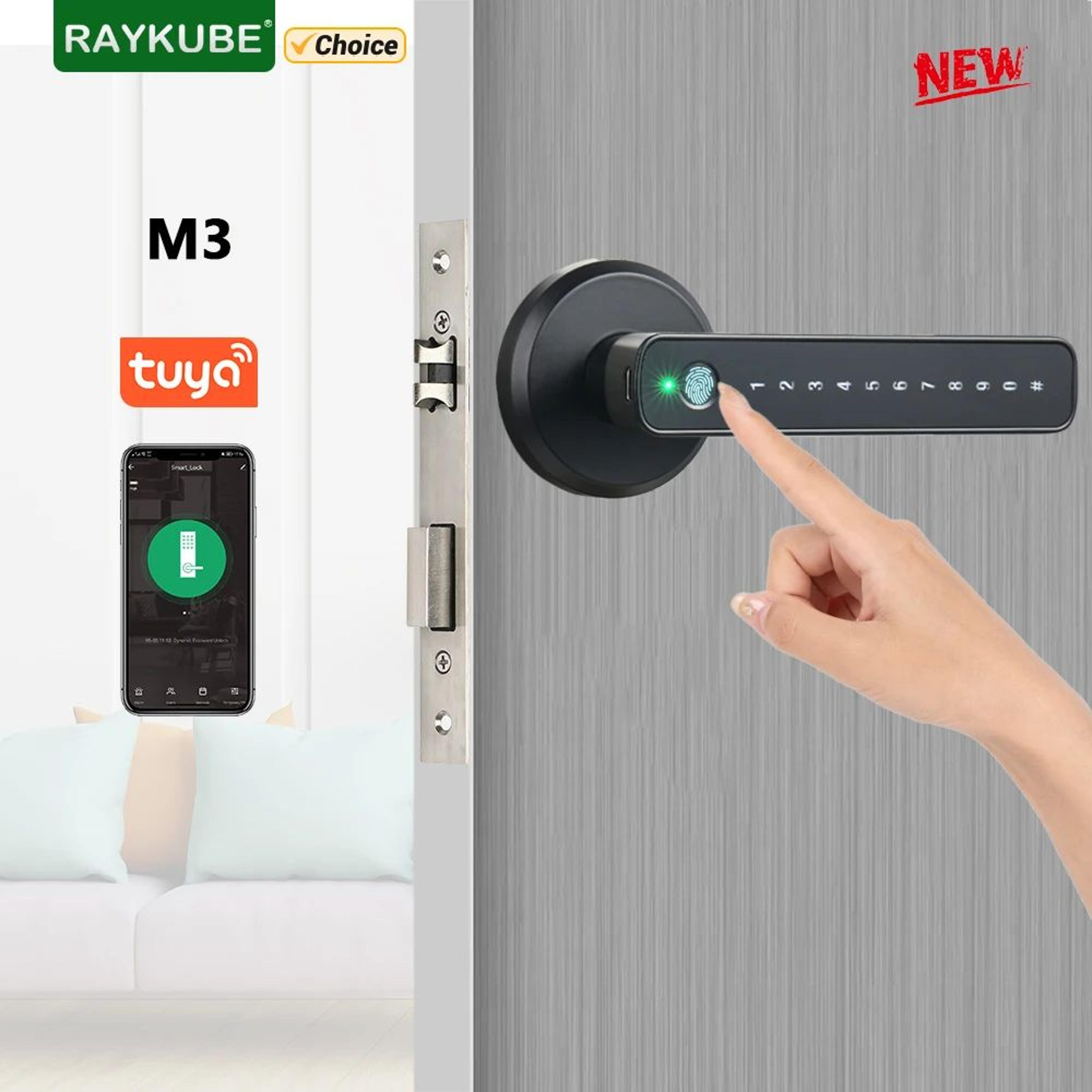 smart fingerprint door lock with tuya app remote access