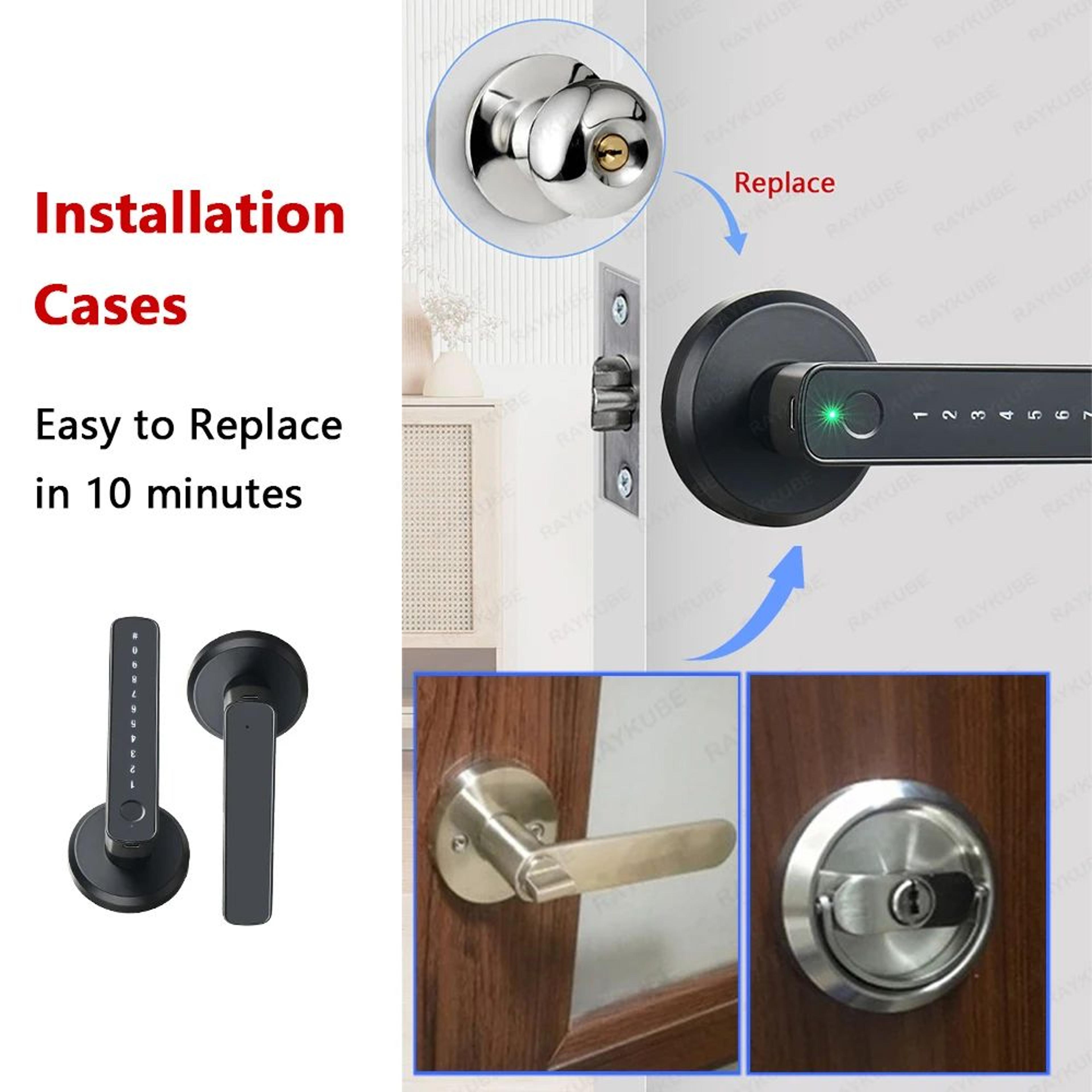 Smart Fingerprint Door Lock With Tuya App Remote Access 5