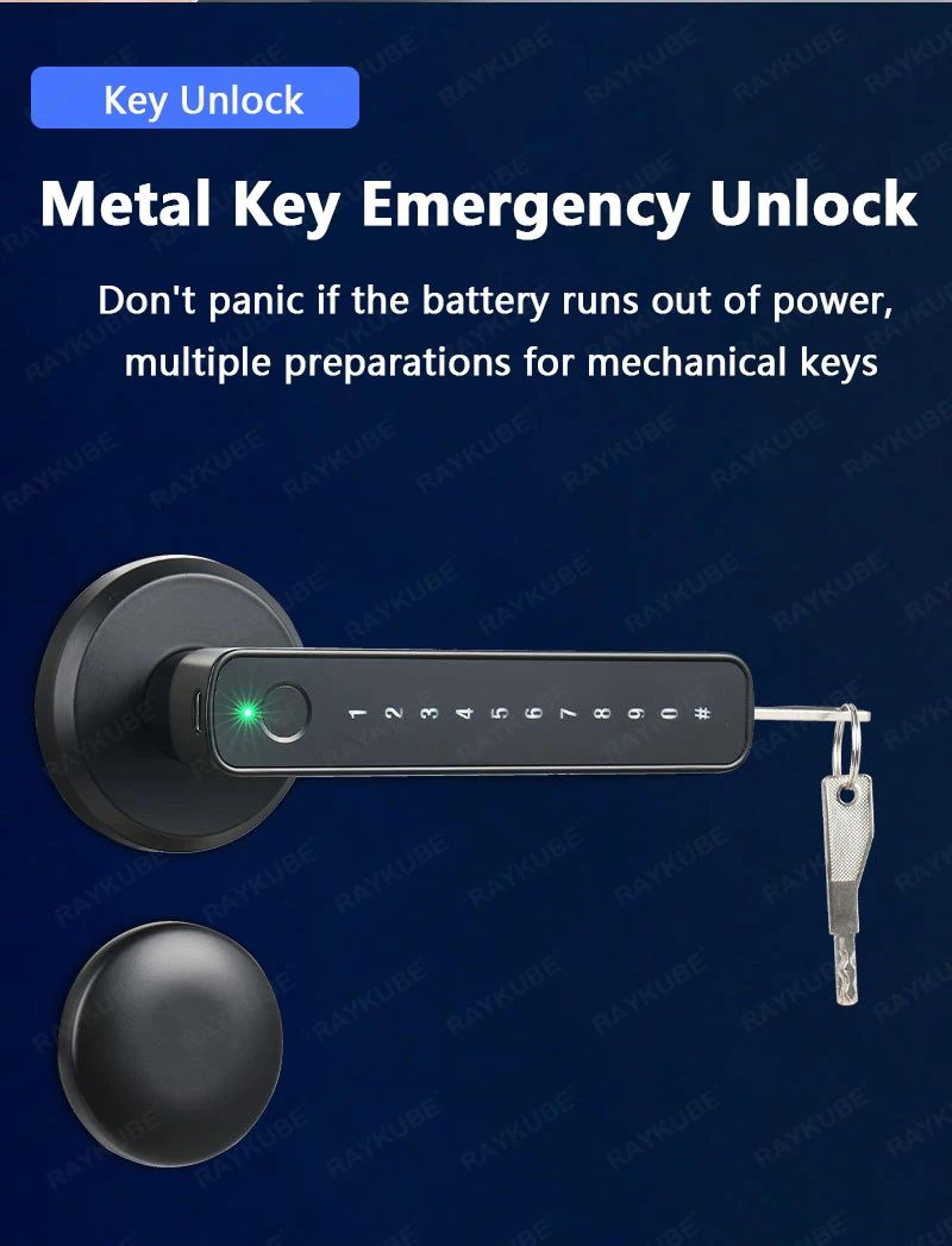 Smart Fingerprint Door Lock With Tuya App Remote Access 9