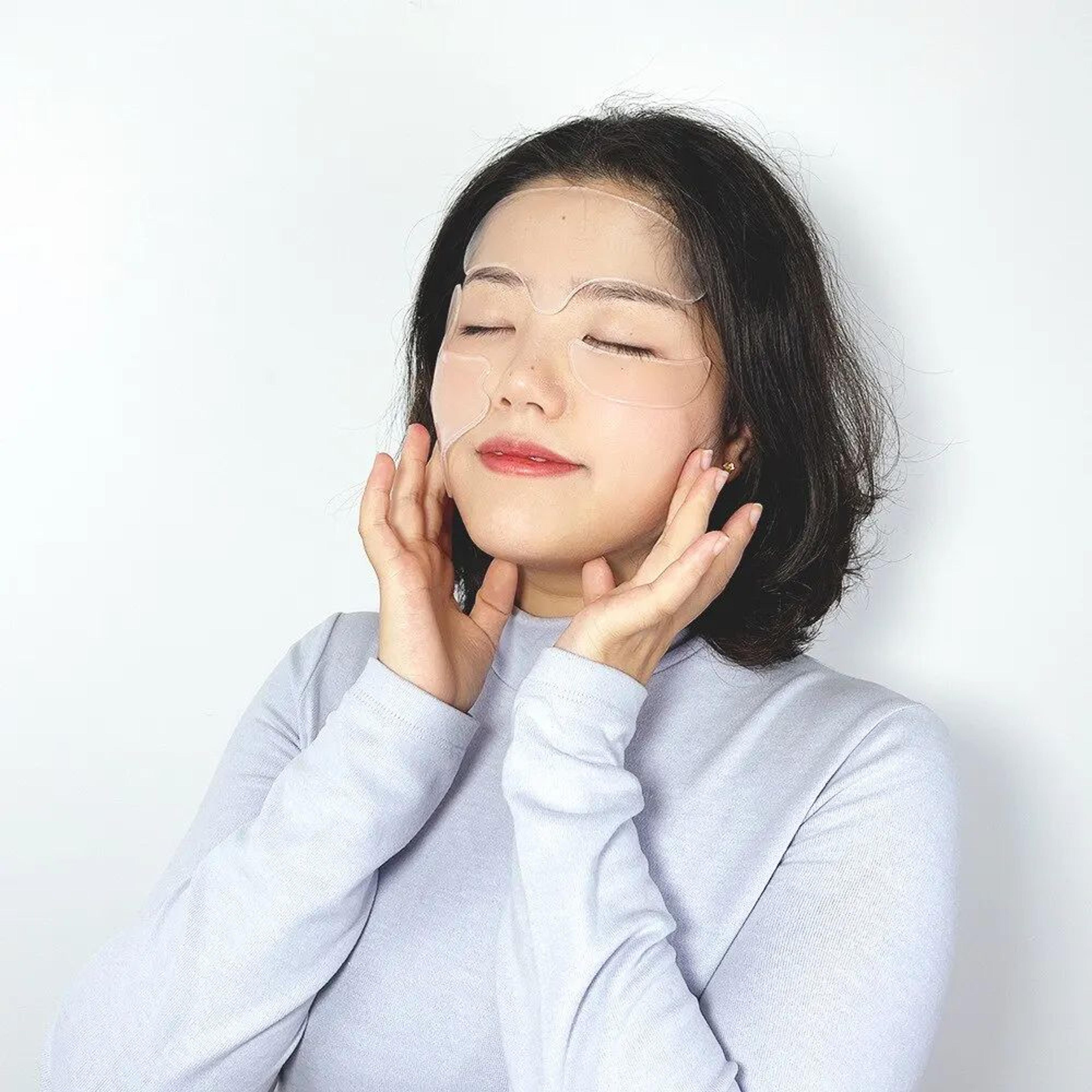Reusable Silicone Anti Wrinkle Face And Neck Patches Set 2