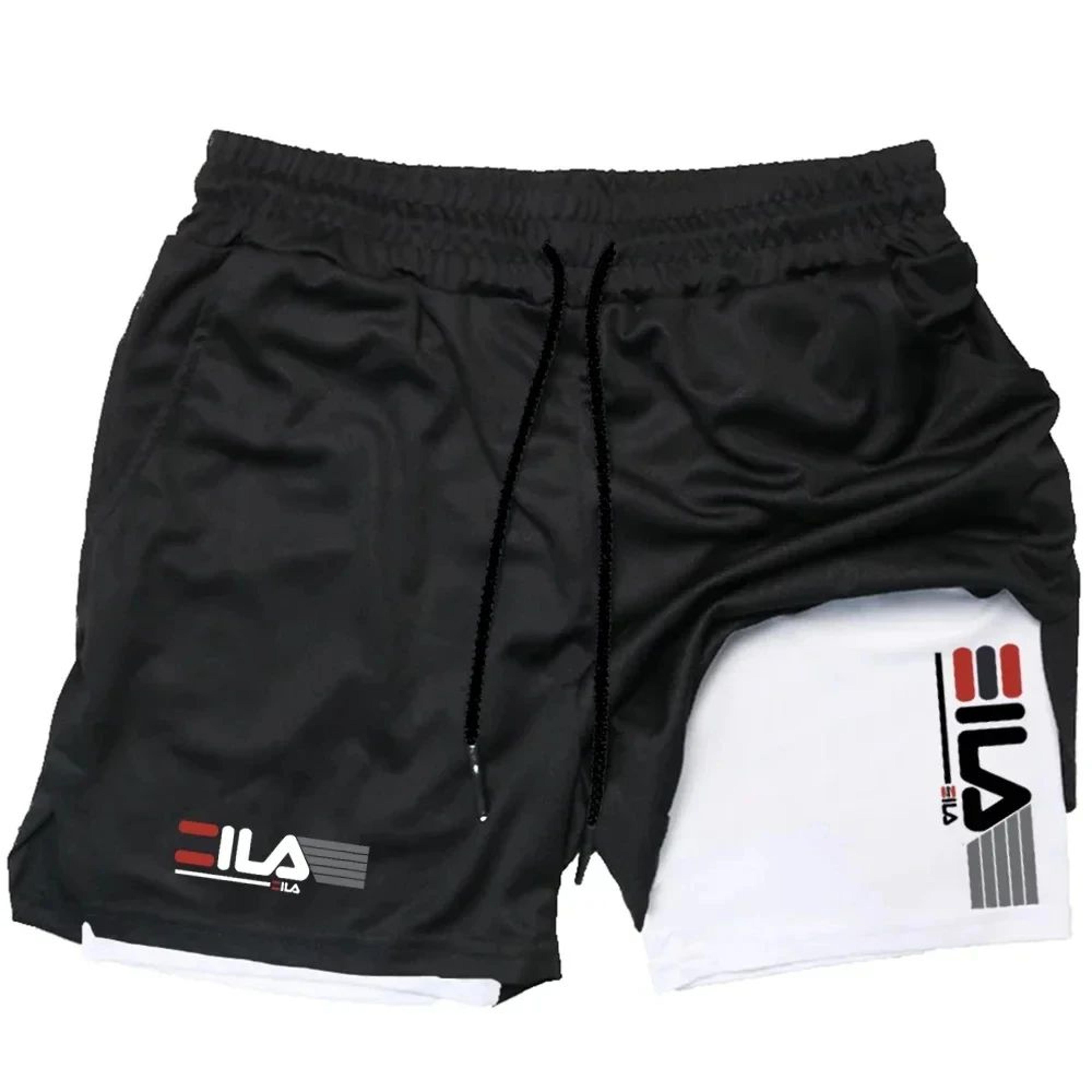 mens 2 in 1 quick dry running sports shorts