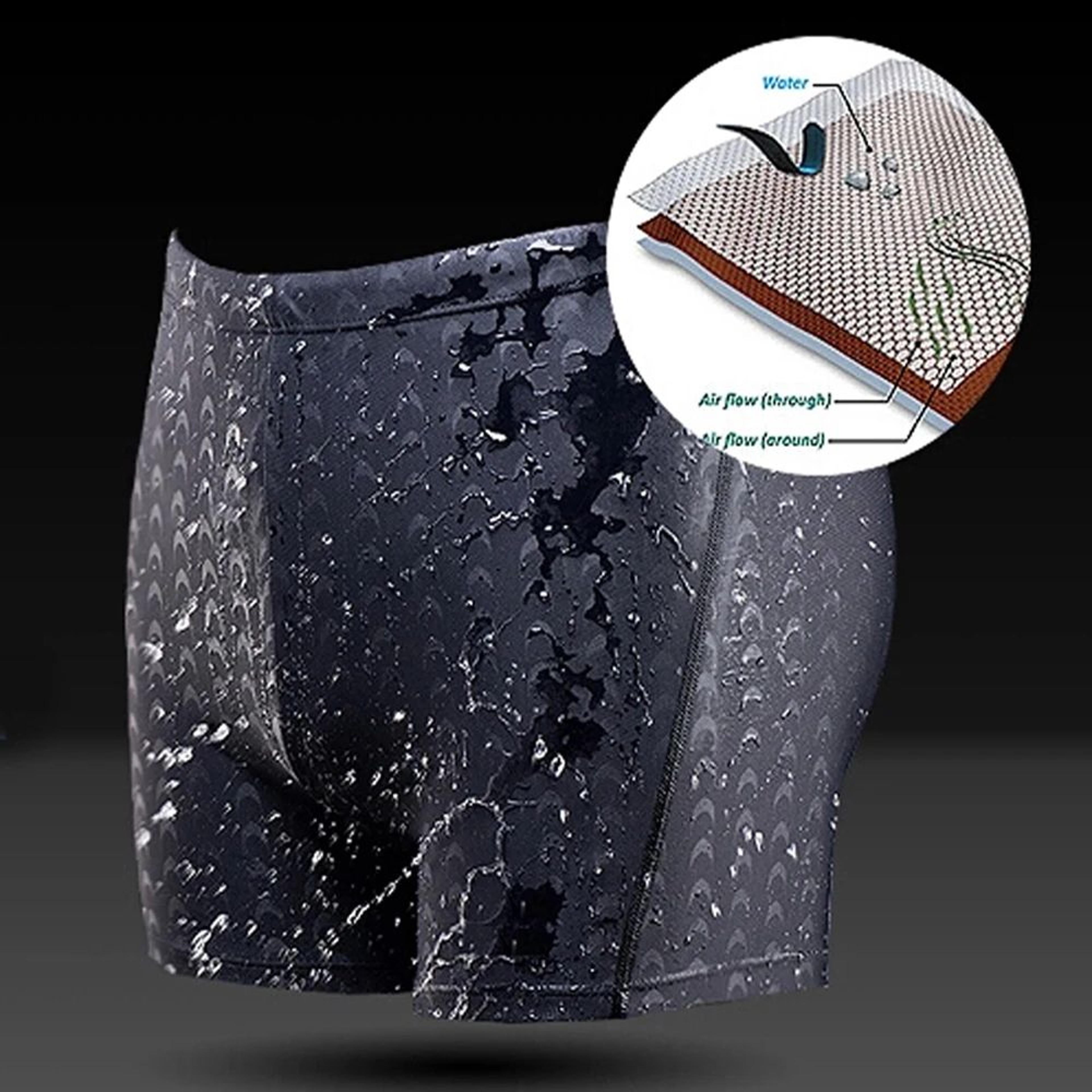 Mens Shark Print Quick Dry Swim Trunks 2