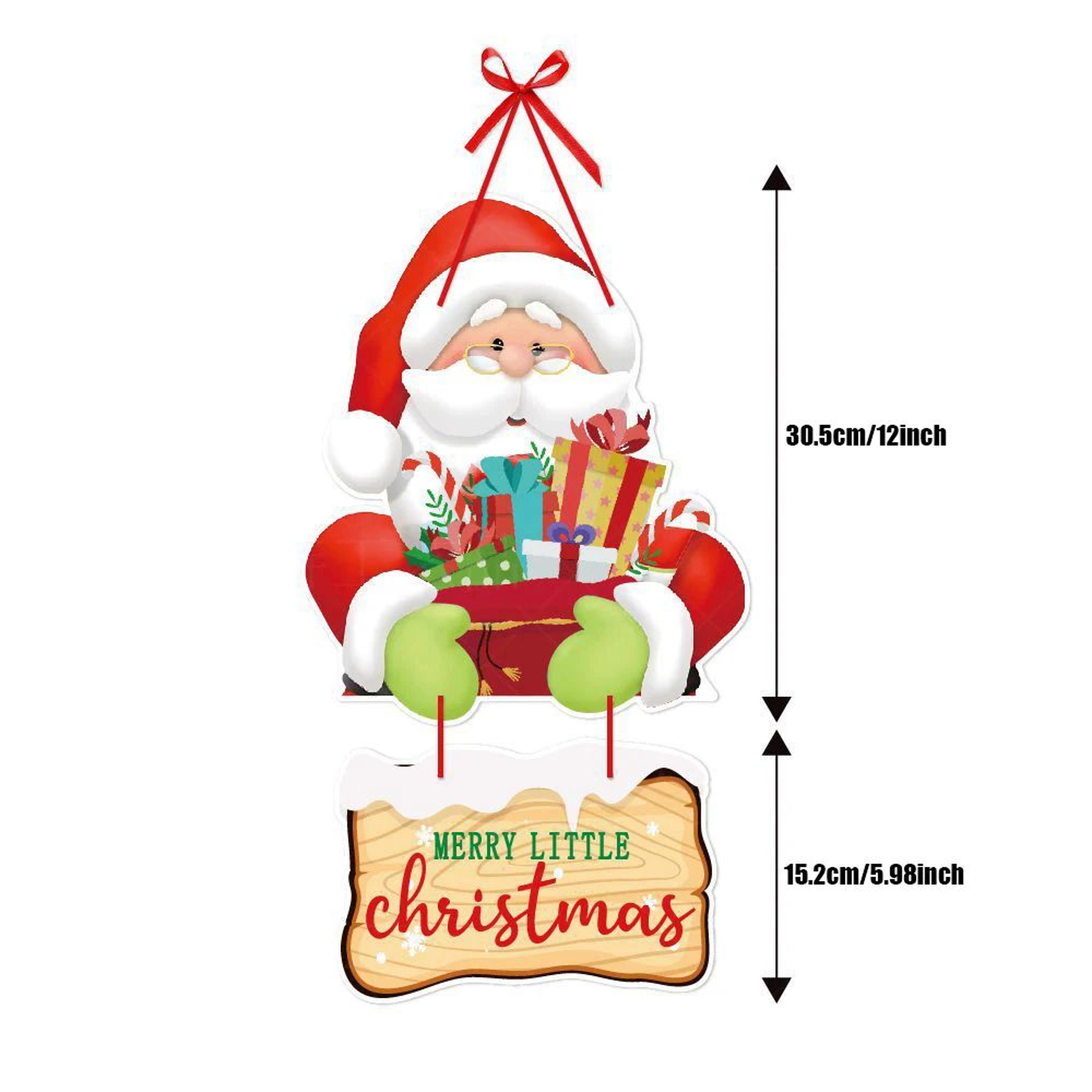 Christmas Door Hanging Paper Banner Santa Snowman Car Decor 3