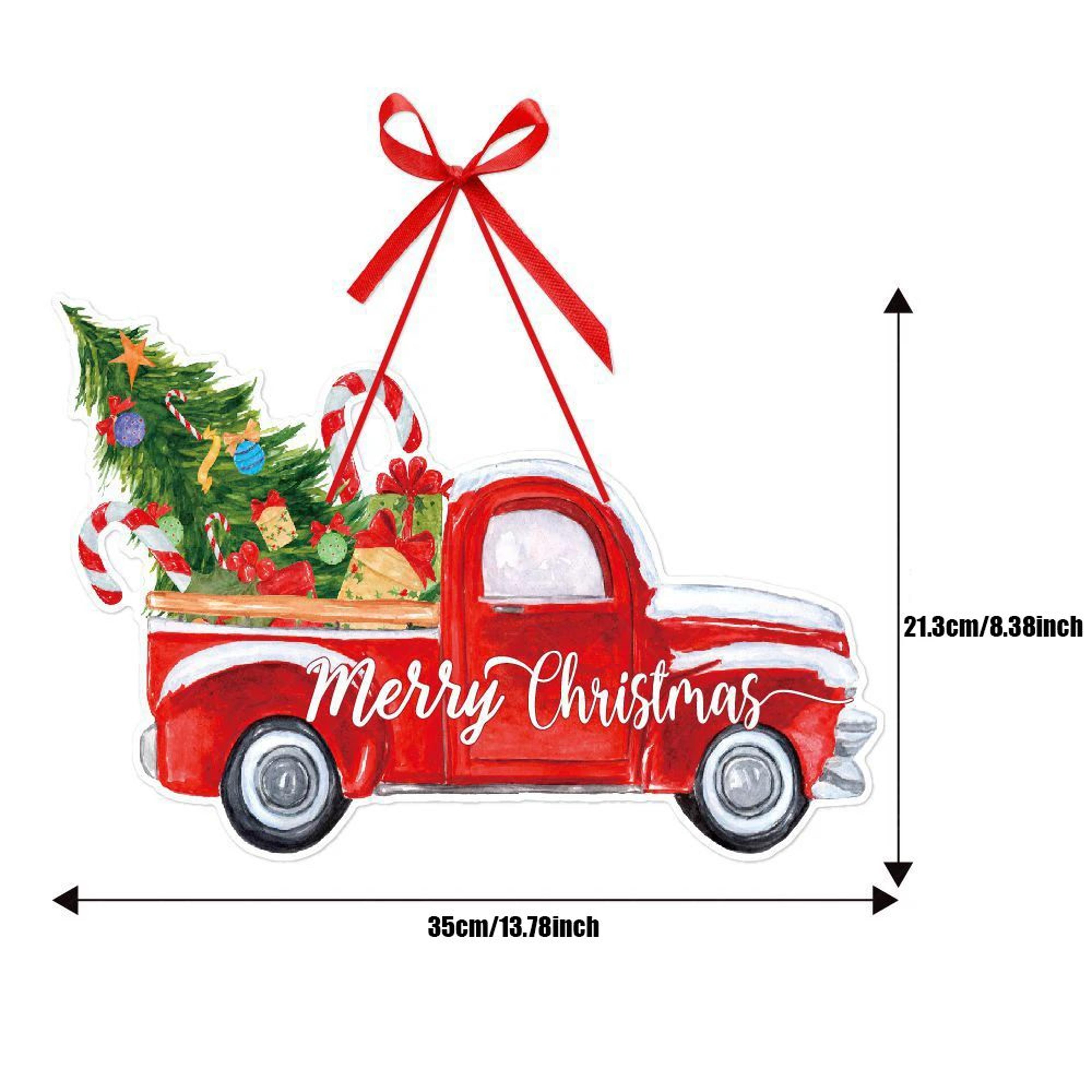 Christmas Door Hanging Paper Banner Santa Snowman Car Decor 8
