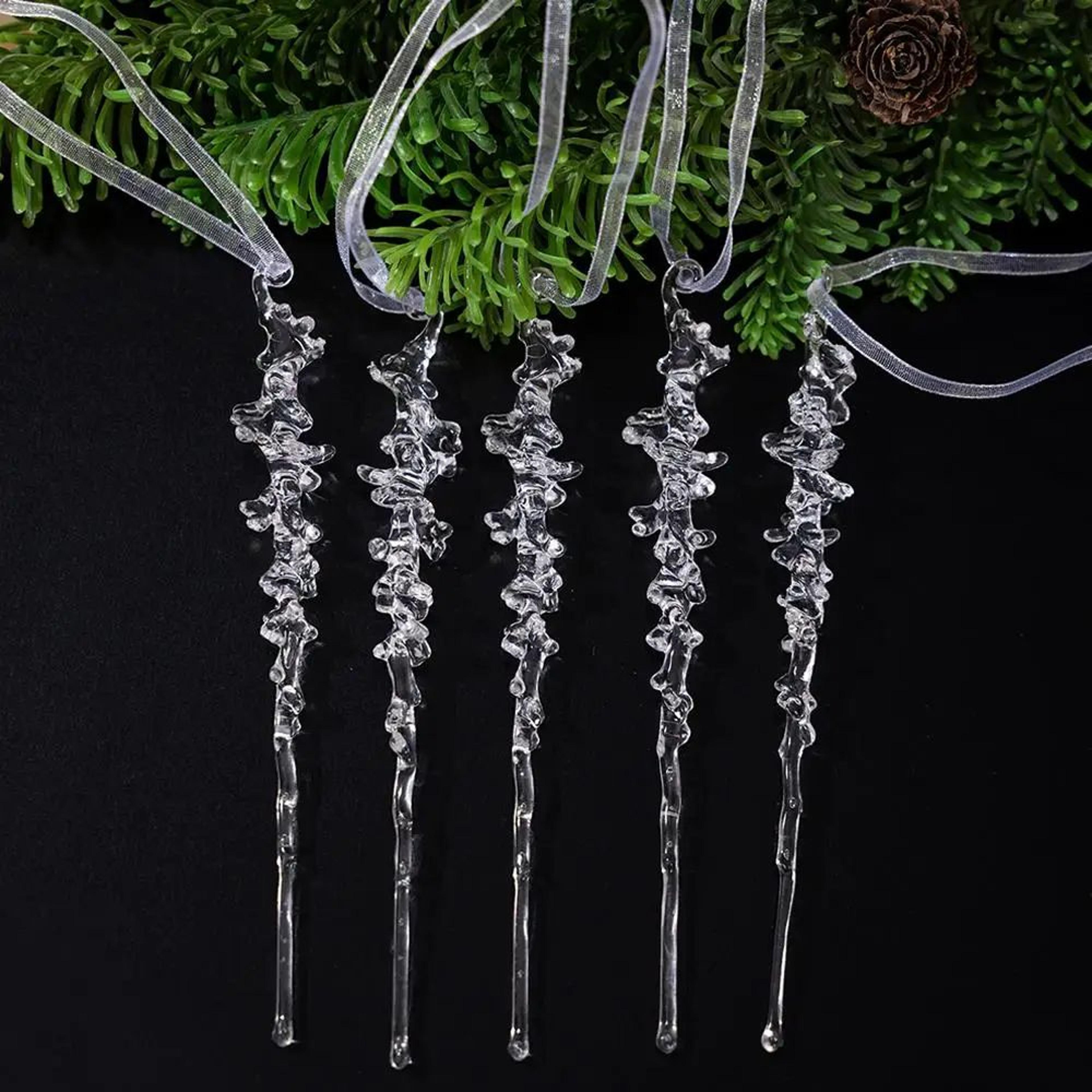 Acrylic Ice Cone Christmas Hanging Ornaments Set 1