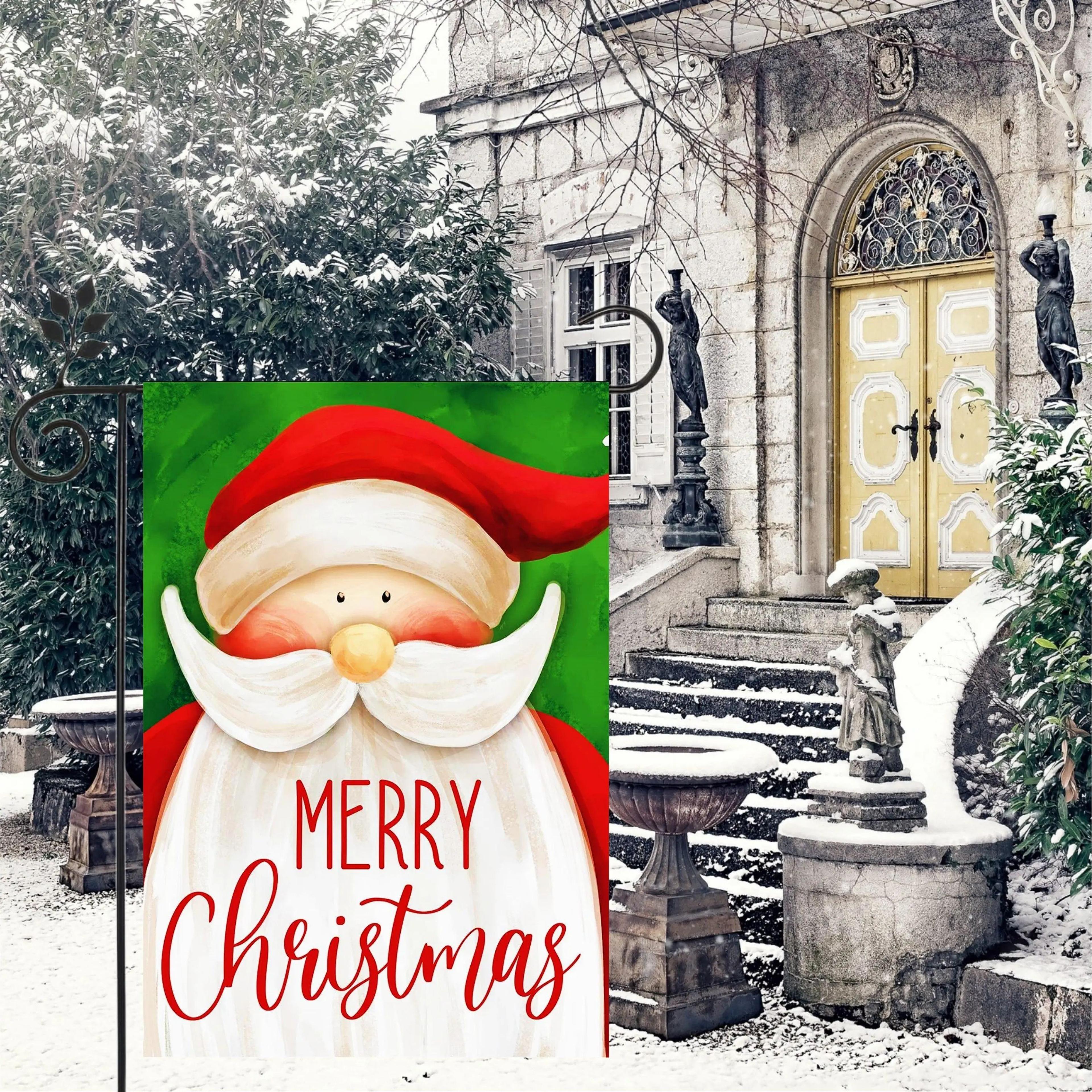 Santa Claus Christmas Garden Flag Double Sided Outdoor Decor 3