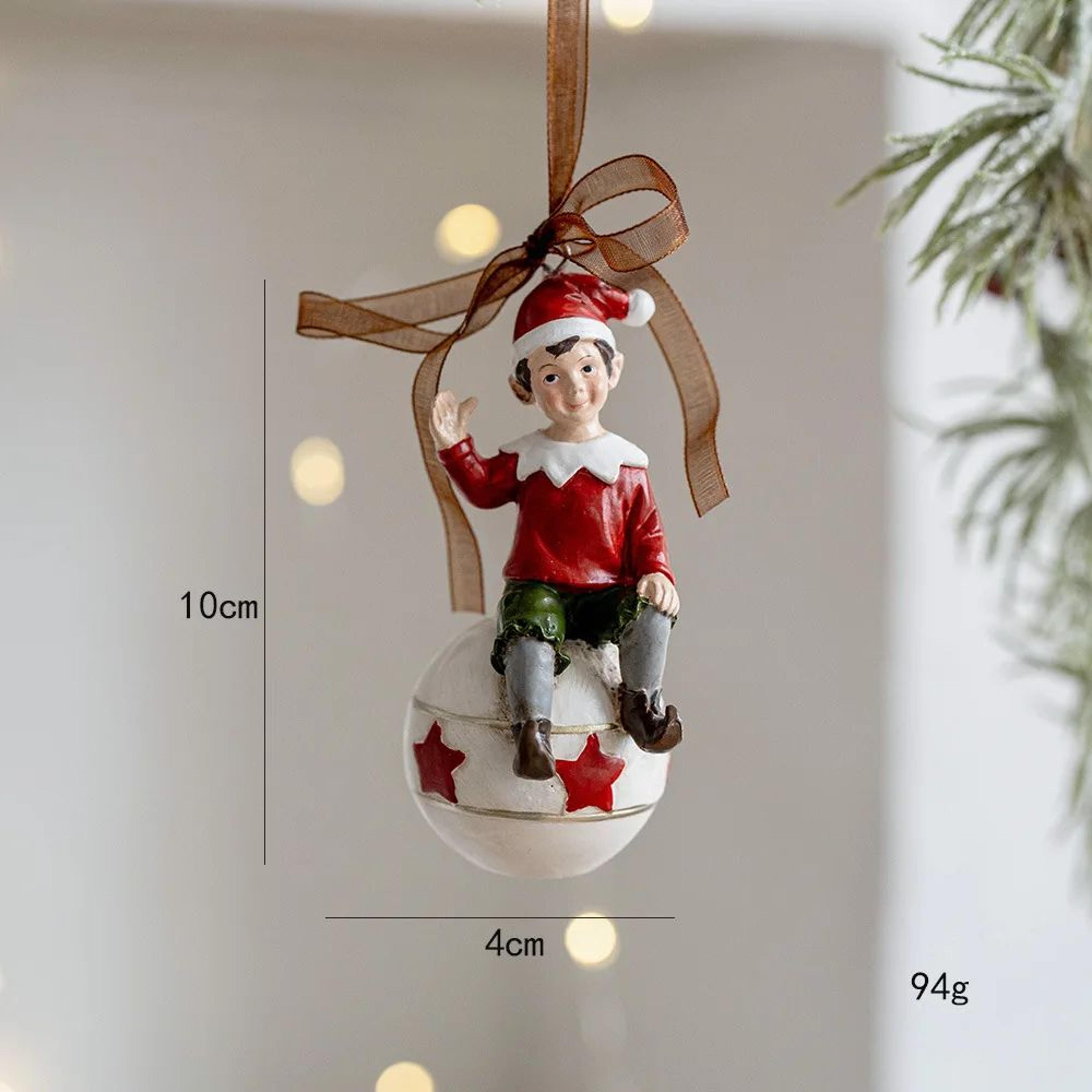 Retro 3D Christmas Tree Bell Resin Ornament 5