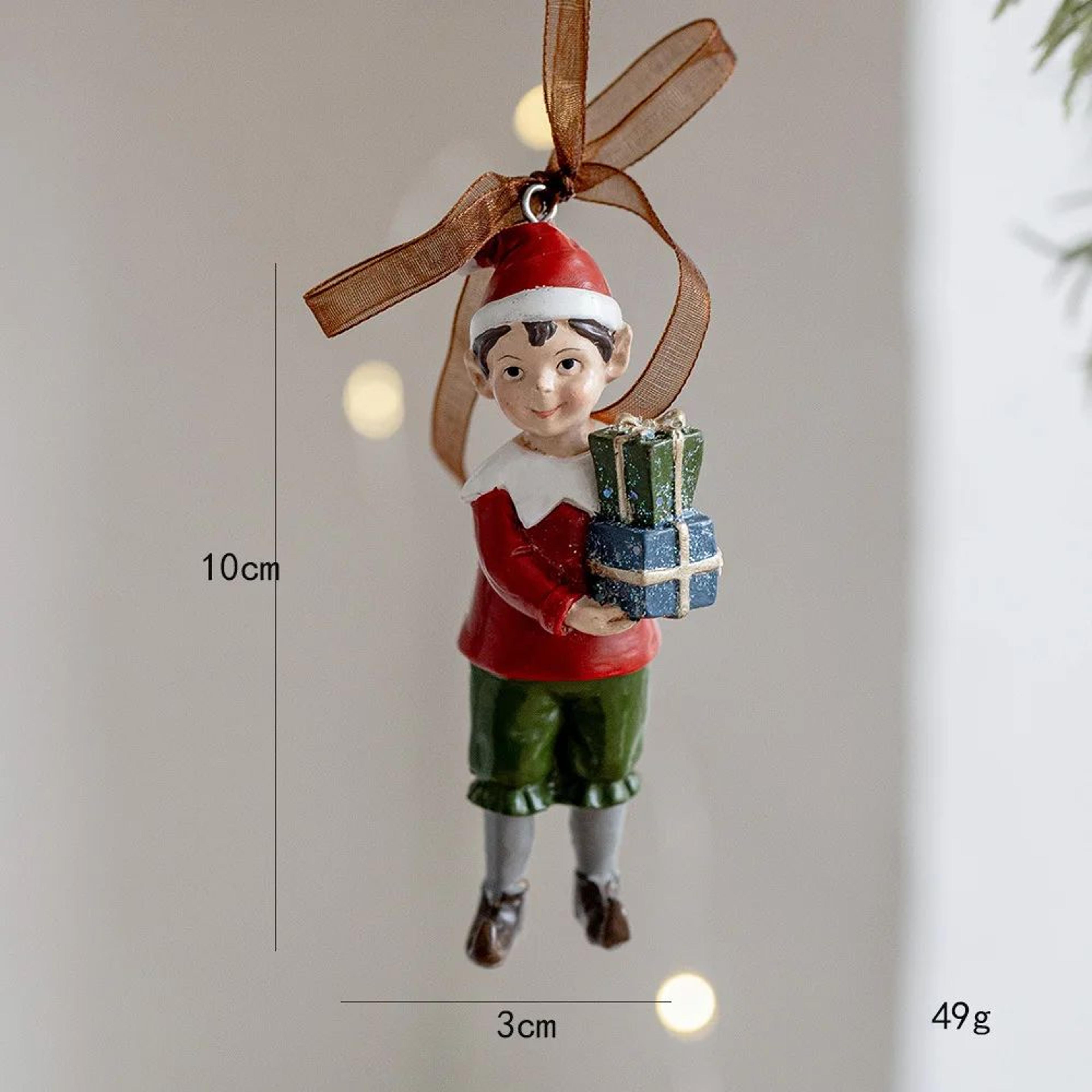 Retro 3D Christmas Tree Bell Resin Ornament 7