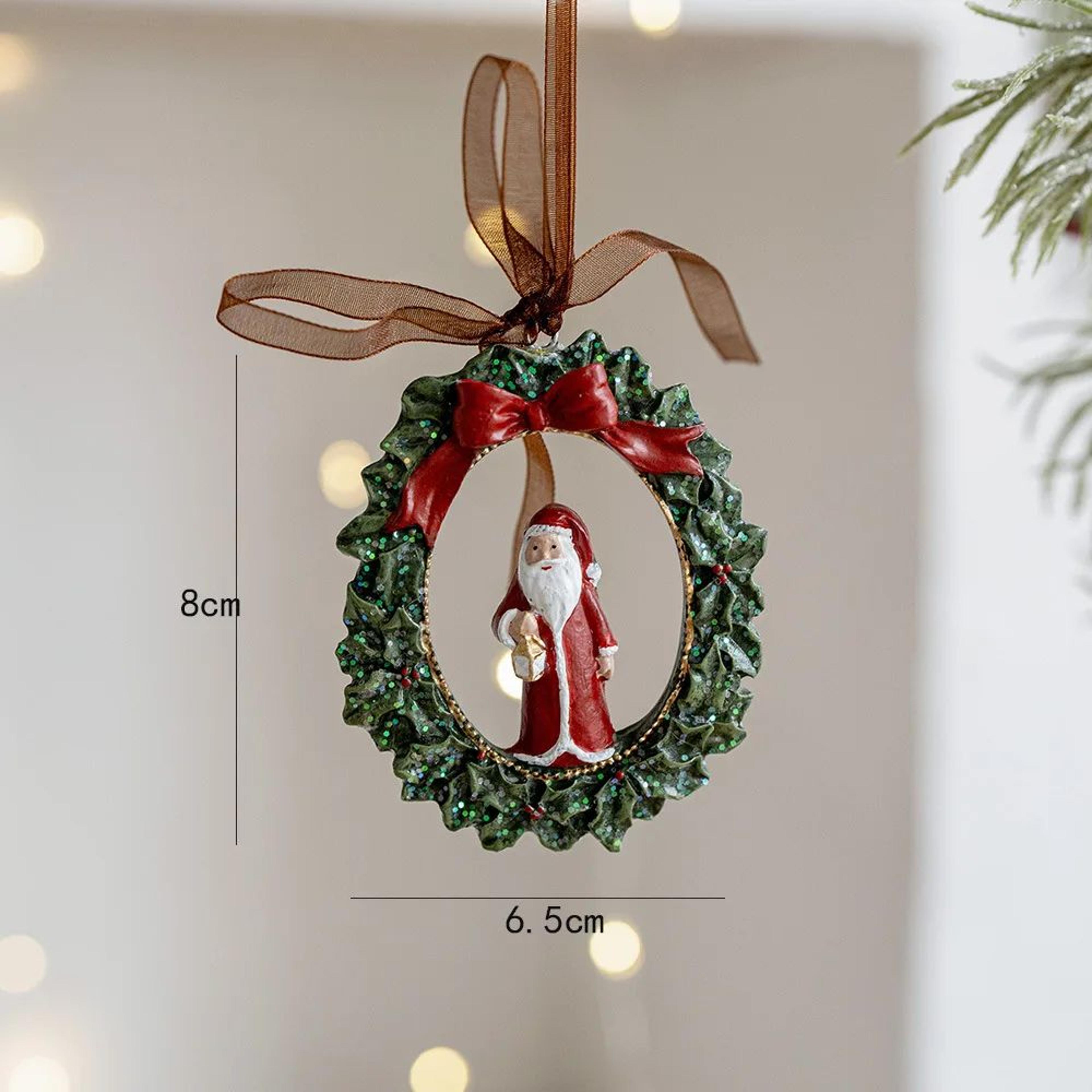 Retro 3D Christmas Tree Bell Resin Ornament 4