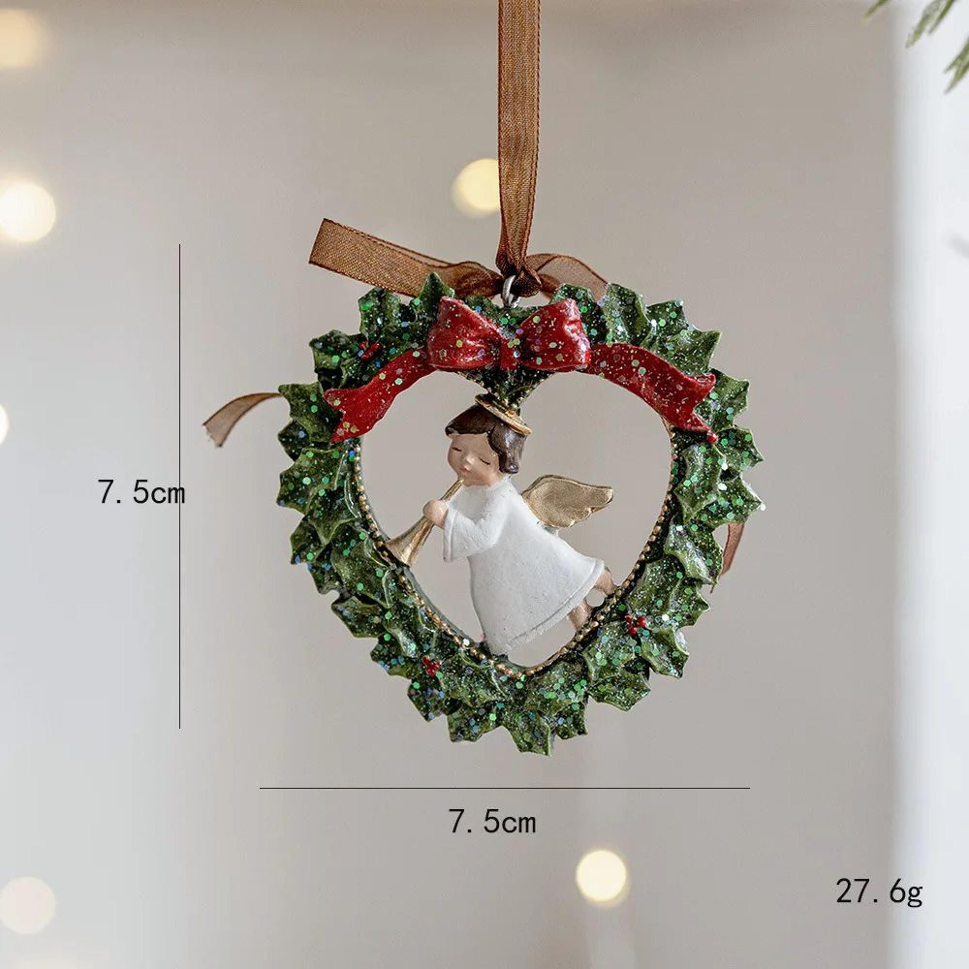 Retro 3D Christmas Tree Bell Resin Ornament 9
