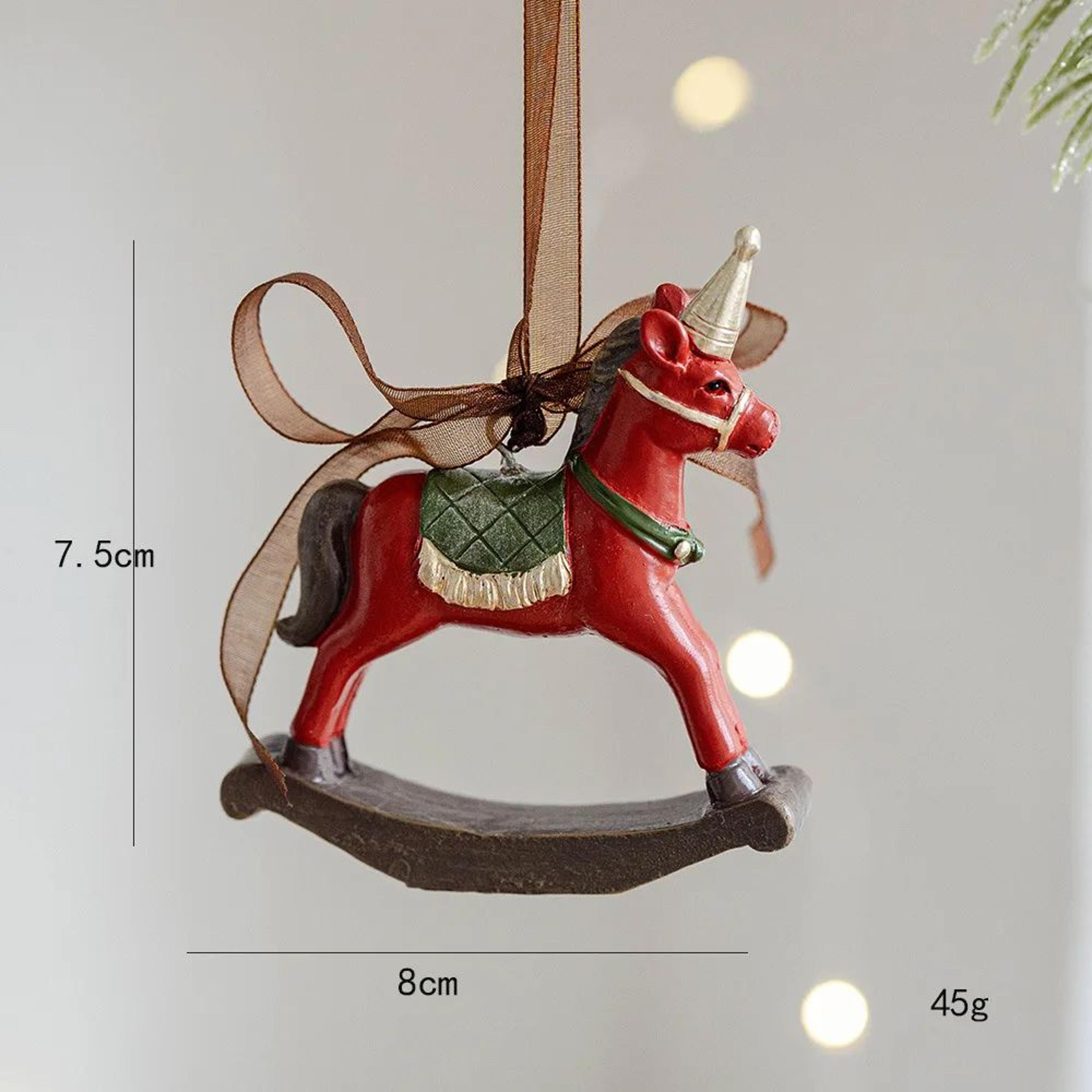 Retro 3D Christmas Tree Bell Resin Ornament 12