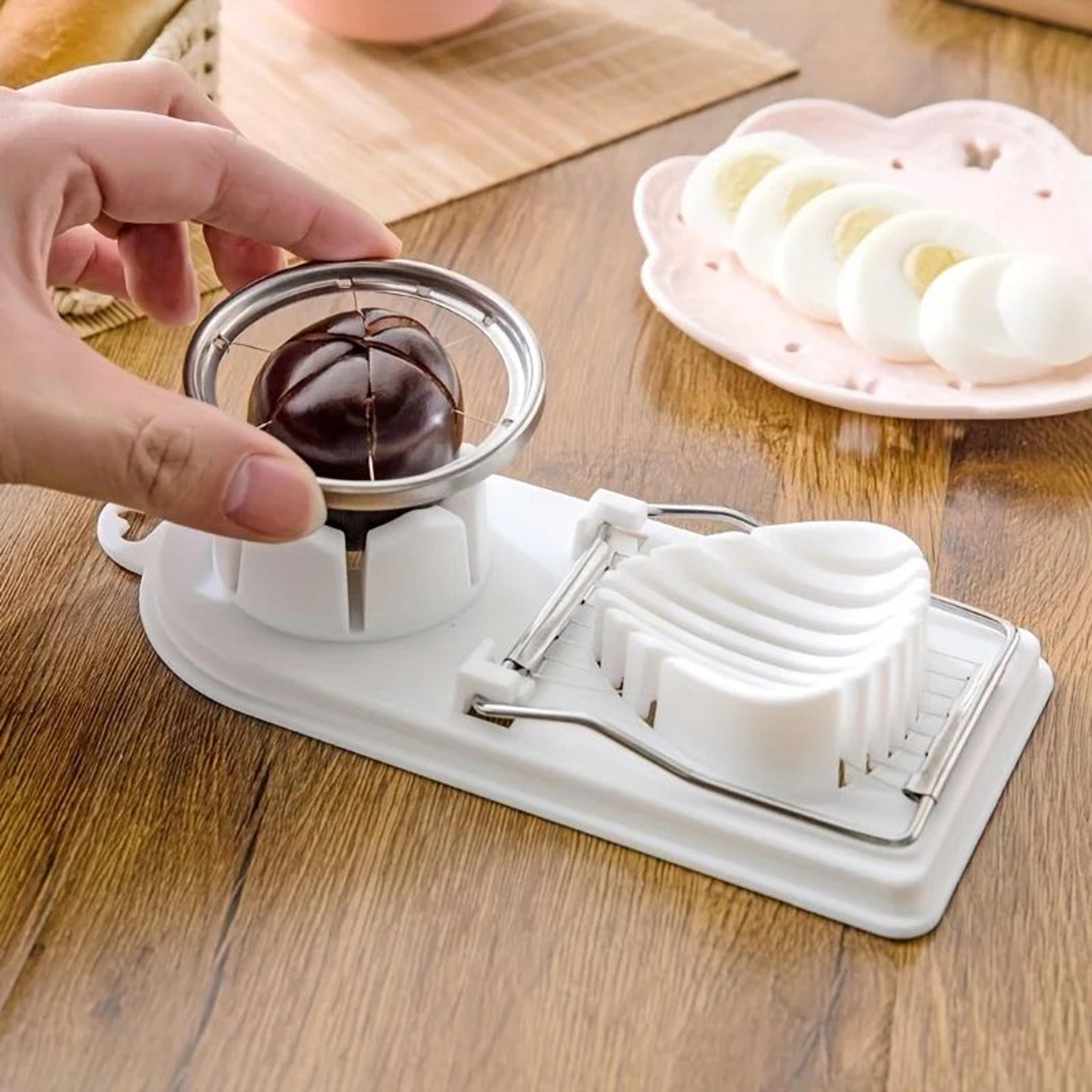 Multifunction Stainless Steel Egg Slicer 2 In 1 Egg Cutter 1