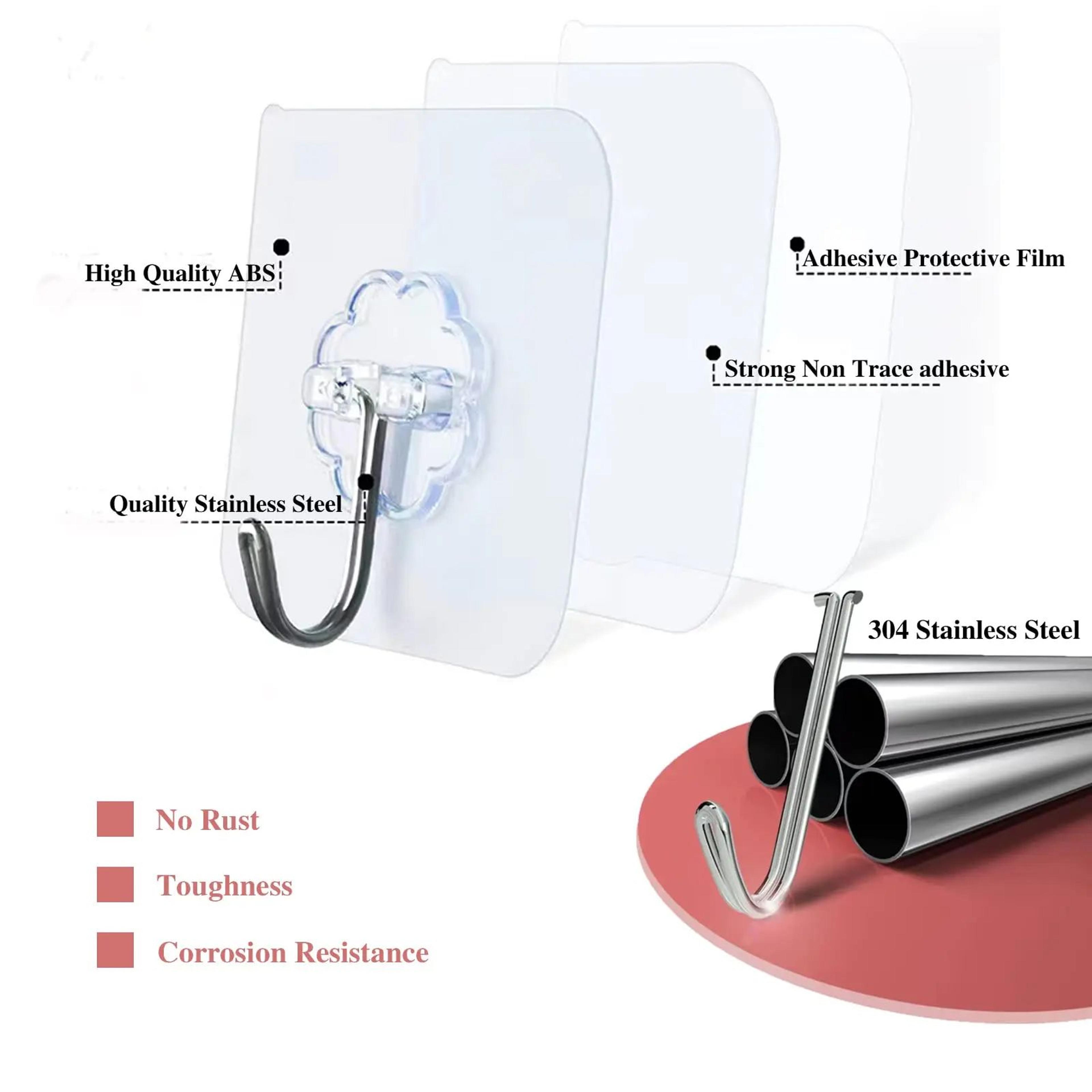 Waterproof Self Adhesive Wall Hooks Heavy Duty Sticky Hooks 7