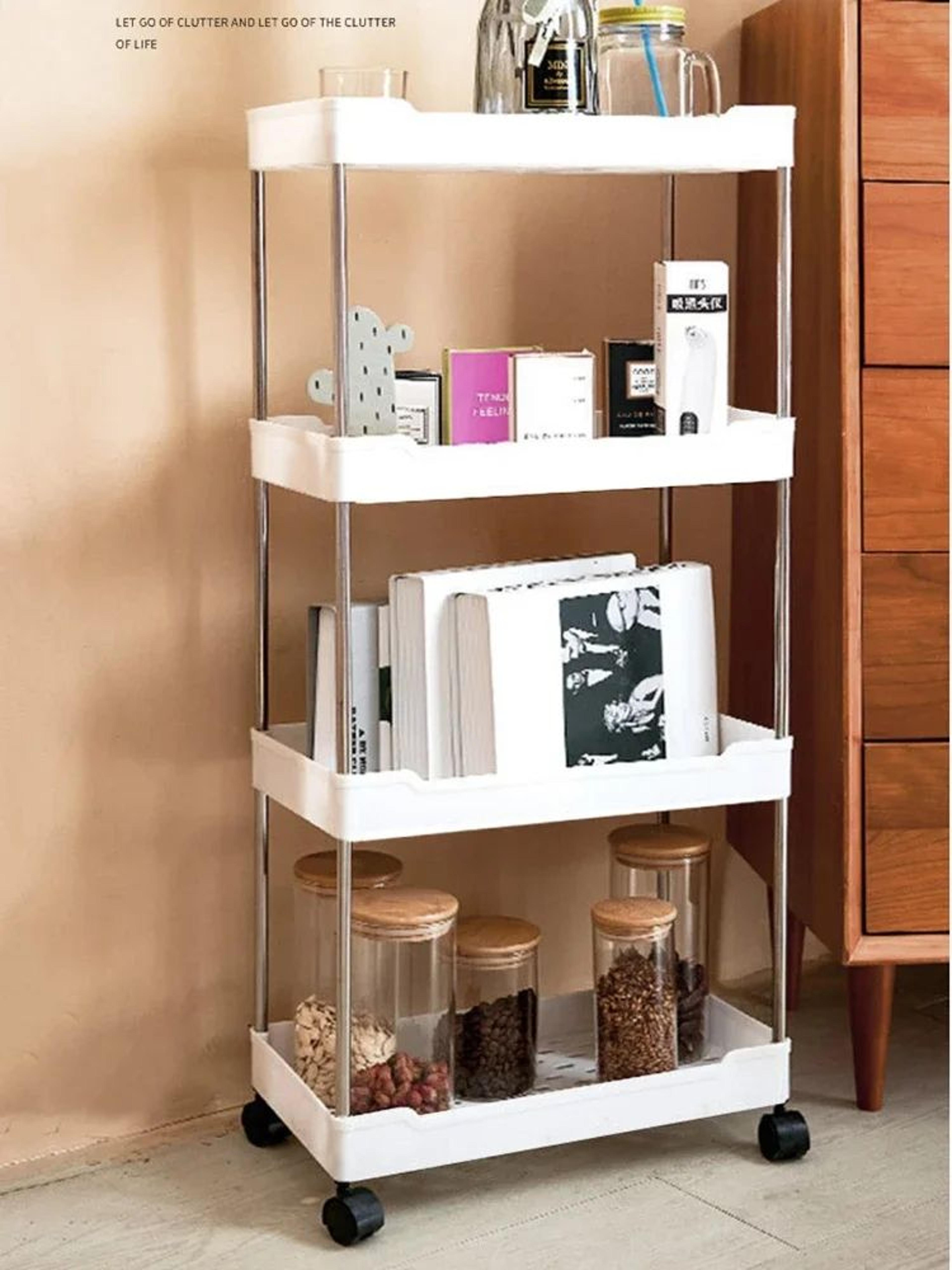 Slim Rolling Storage Cart 3 Tier Gap Organizer Rack 7