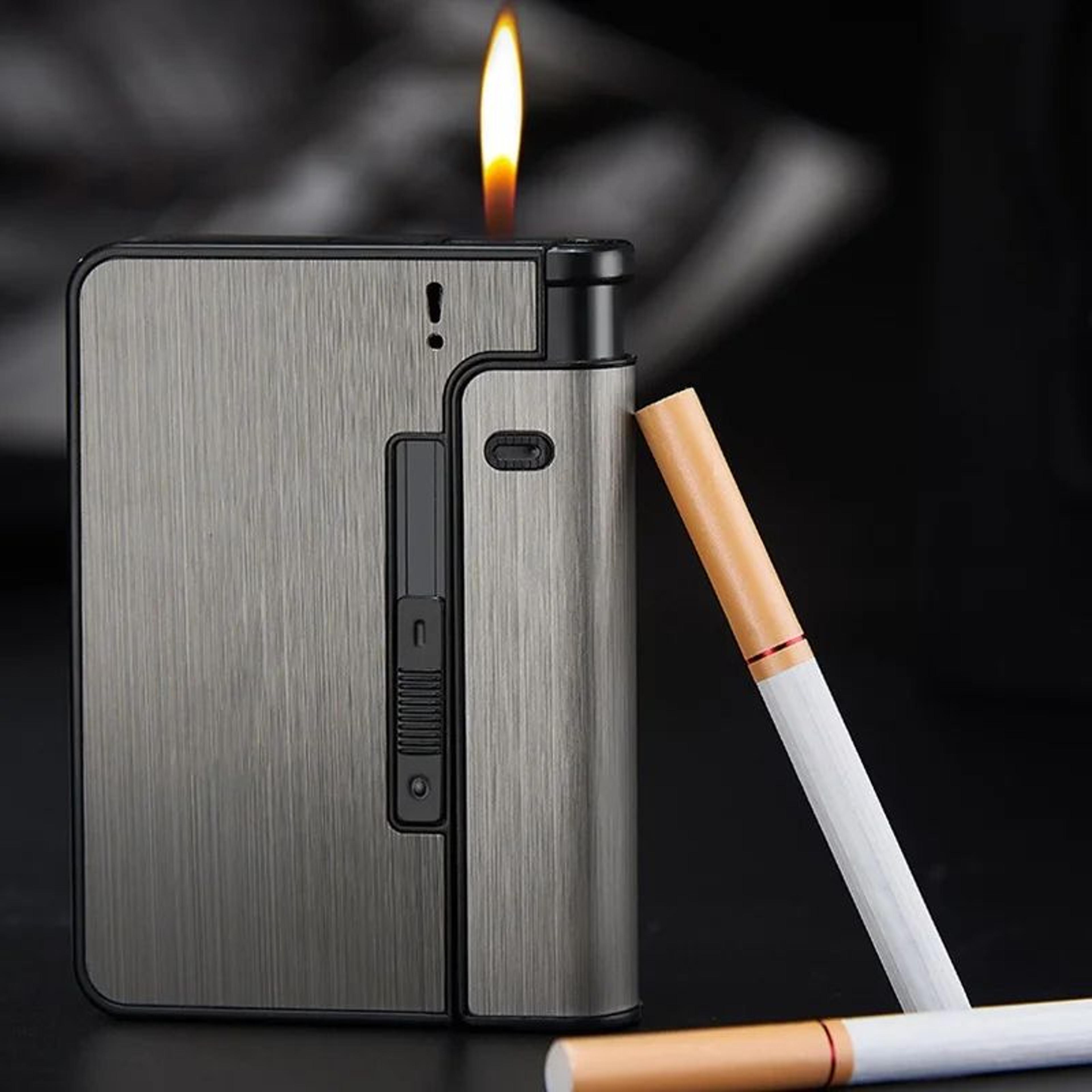 automatic metal cigarette case portable holder box