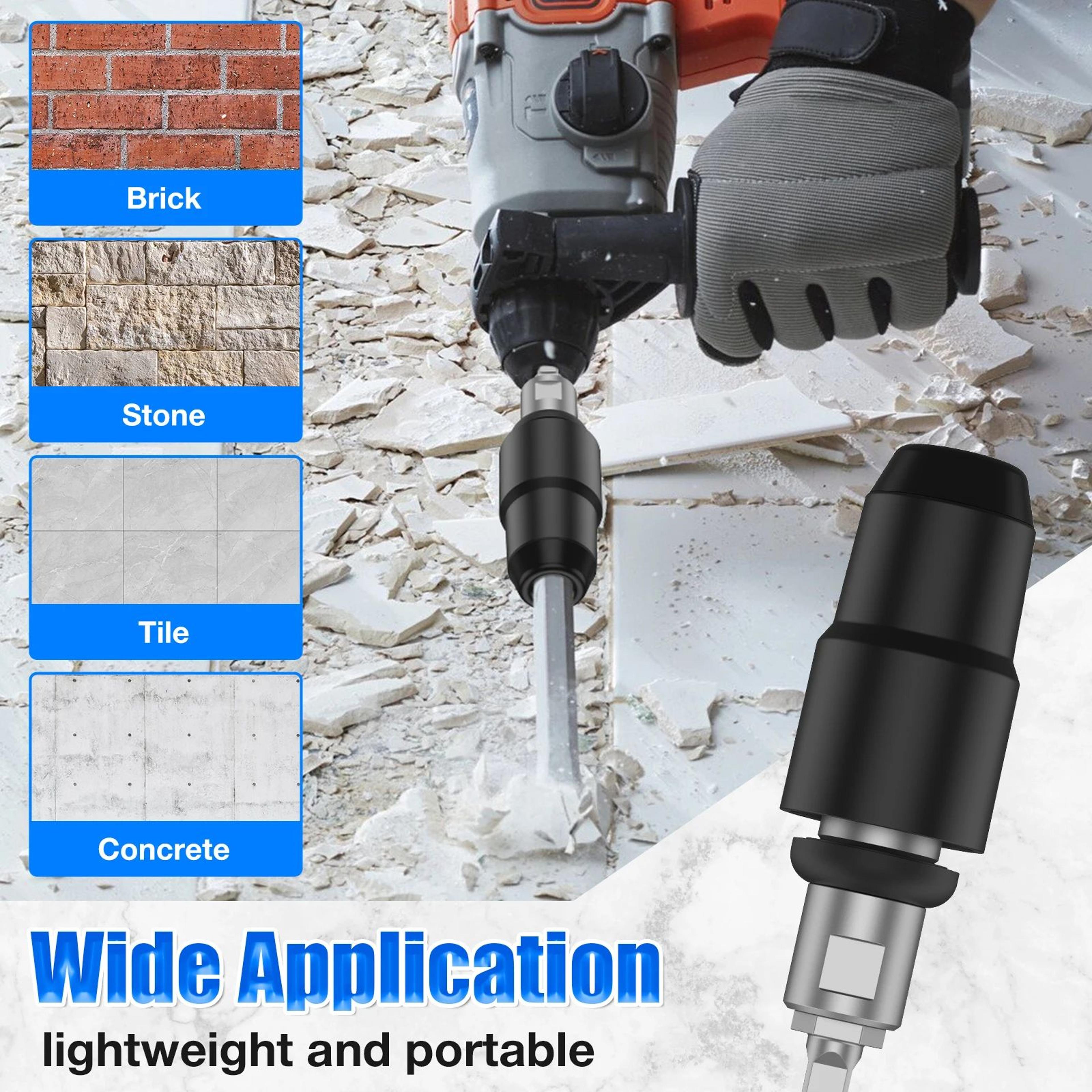 Carbon Steel Drill Bit Adapter For Rotary Hammer Concrete Tool 1