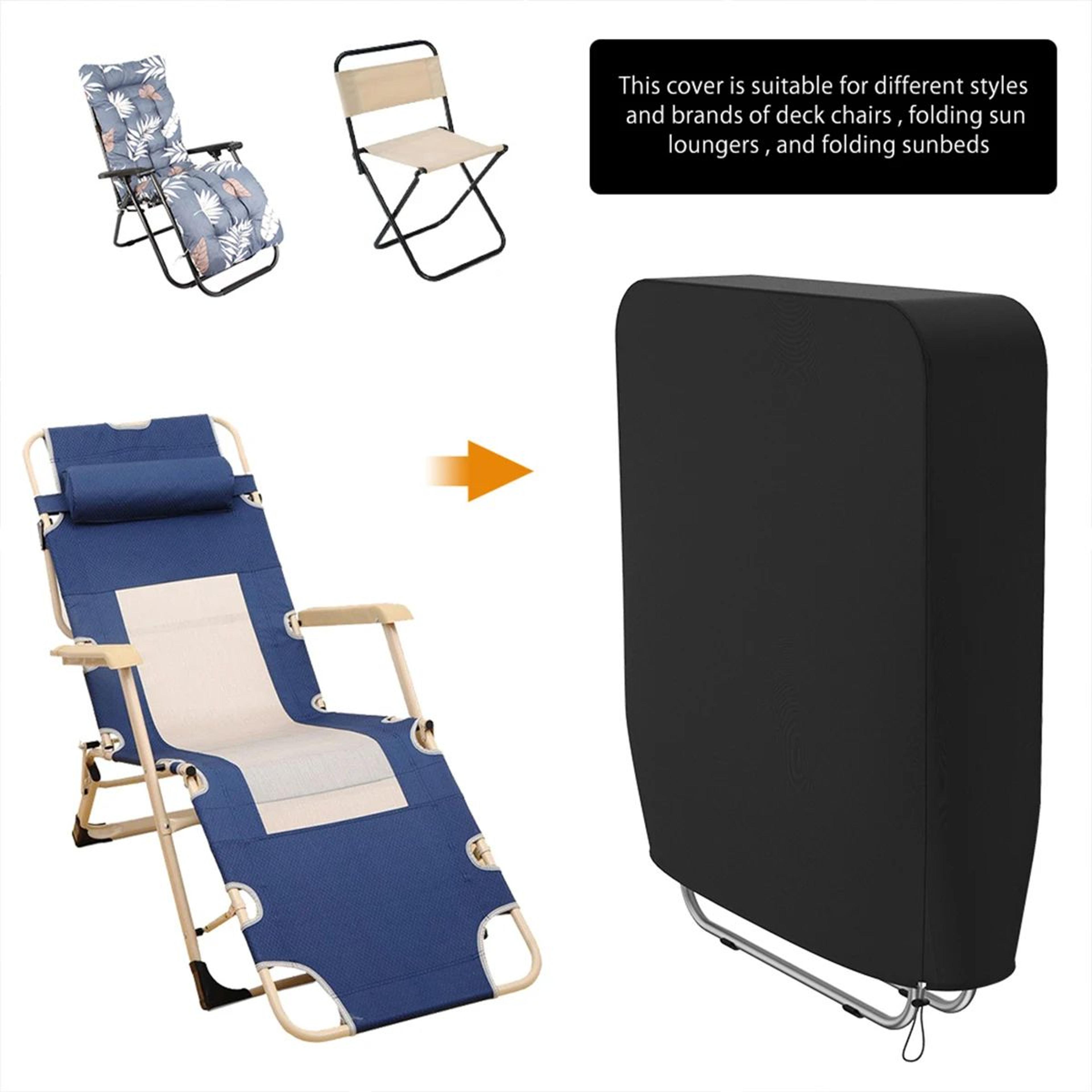 Waterproof Folding Reclining Chair Cover Dustproof Garden Lounger Protector 1