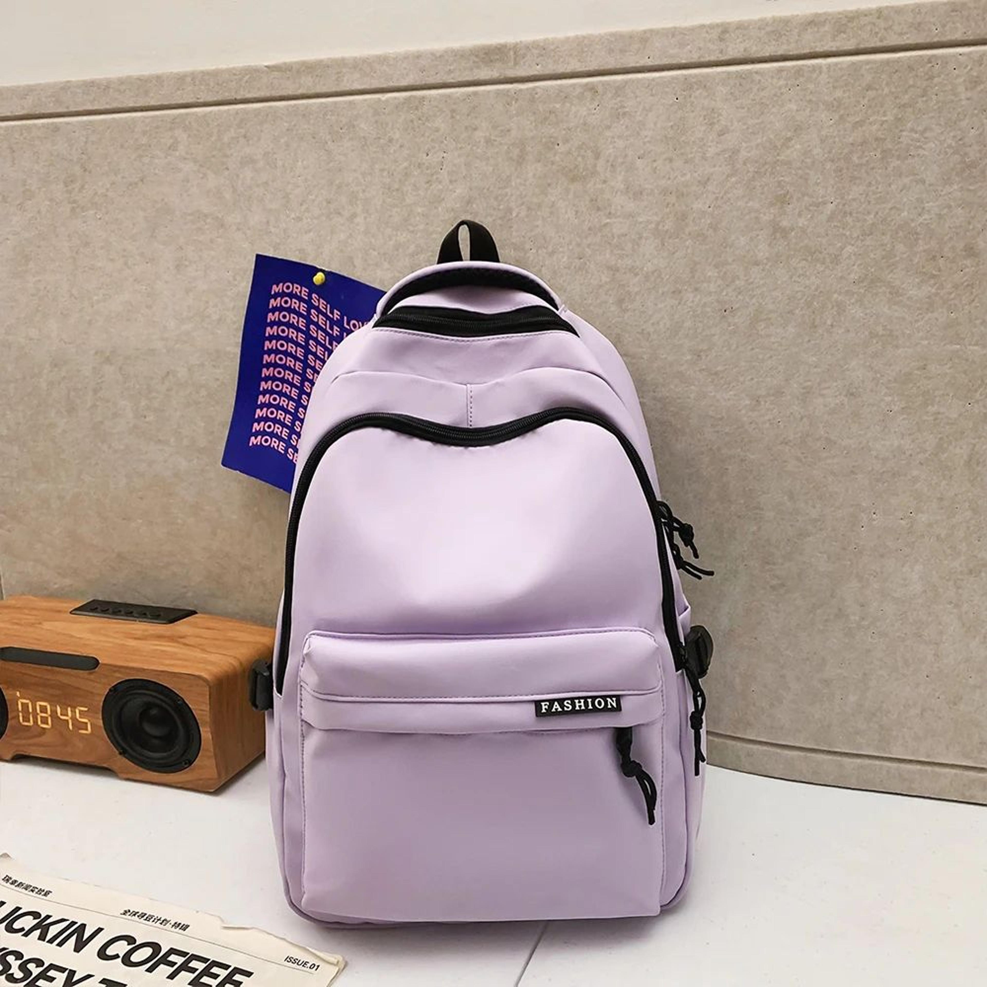 Large Capacity School Backpack Simple Black Travel Bag For Students 17