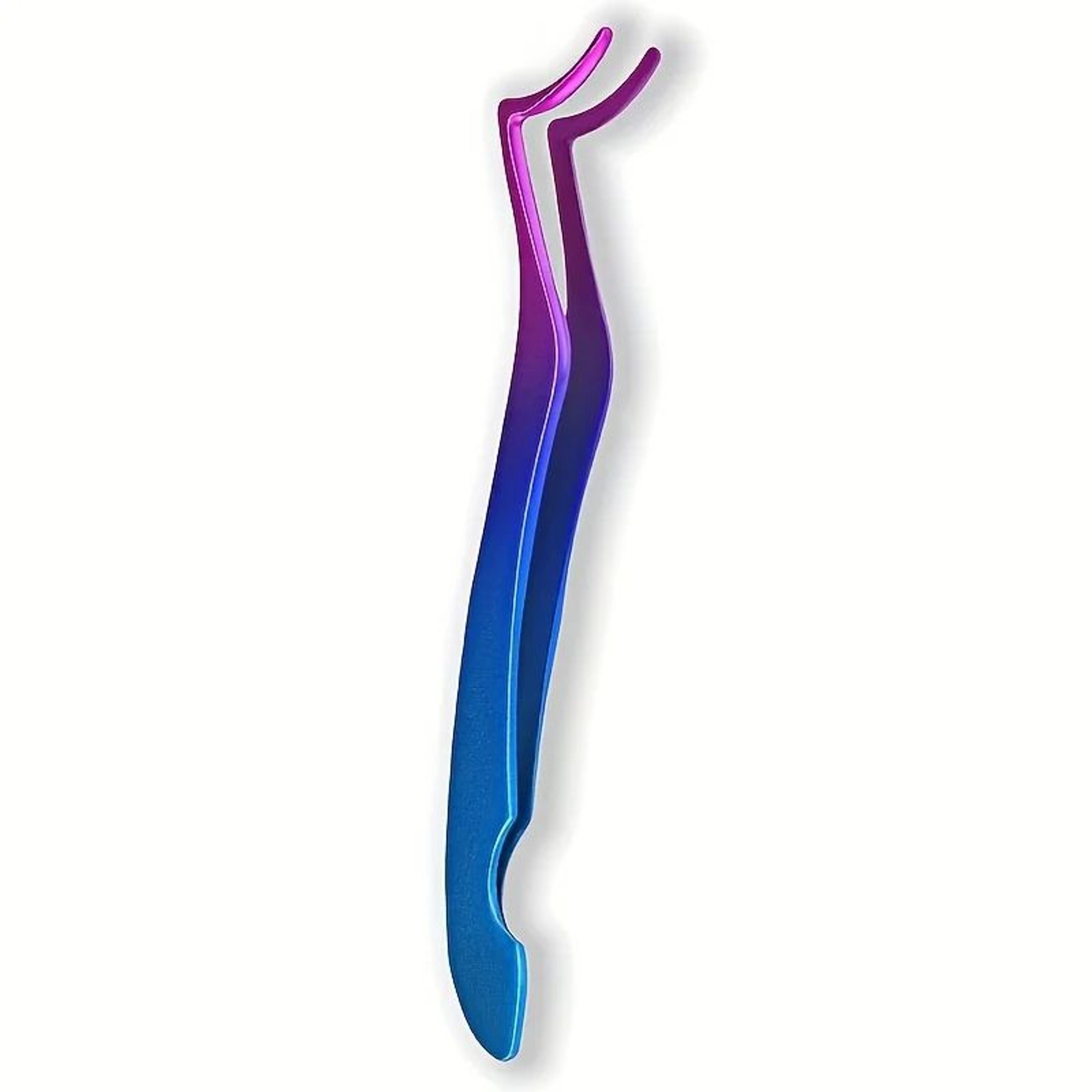 Stainless Steel Eyelash Tweezers Seahorse Clip Lash Applicator Tool 5