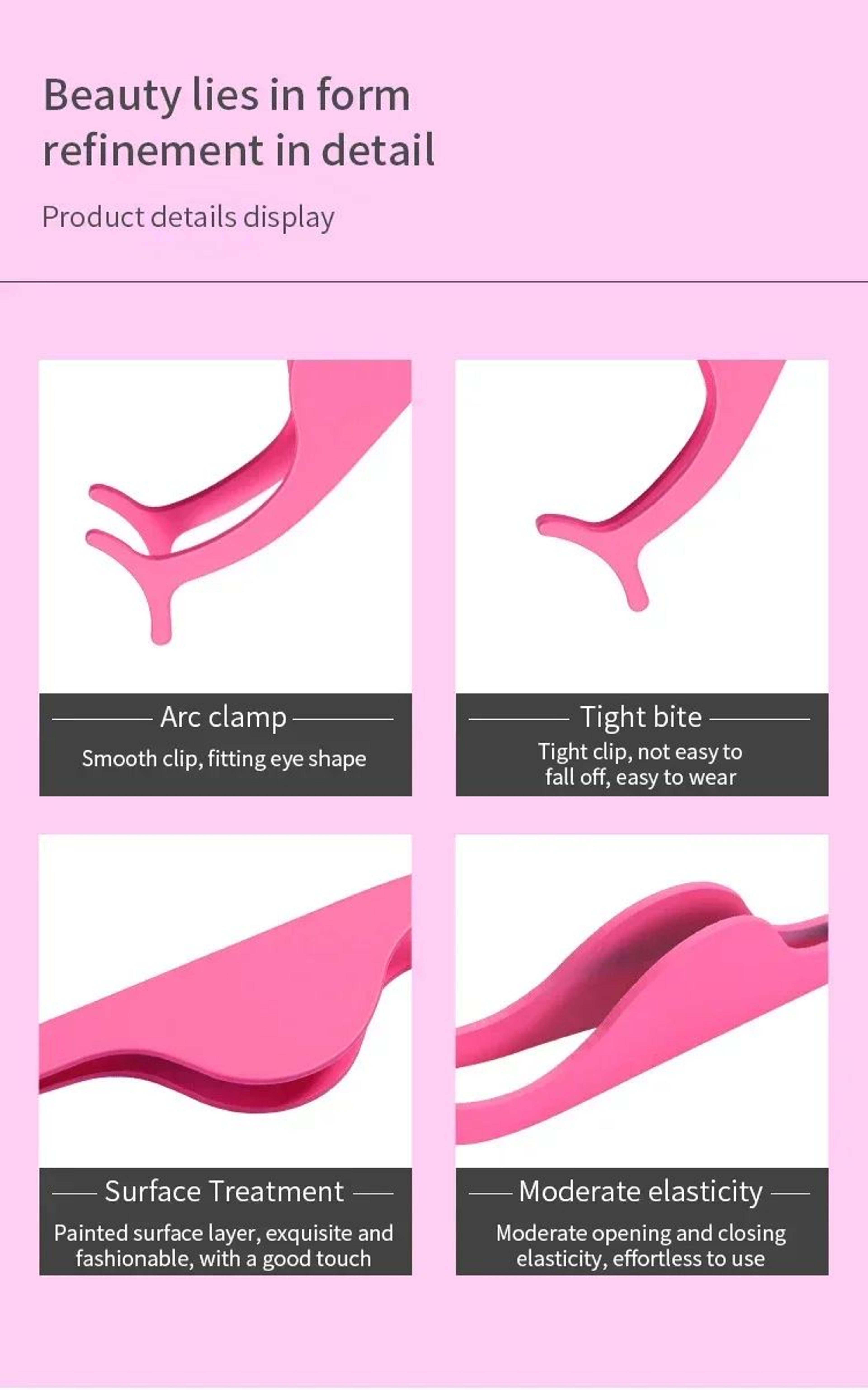 False Eyelash Applicator Tweezer Precision Lash Curler Makeup Tool 8