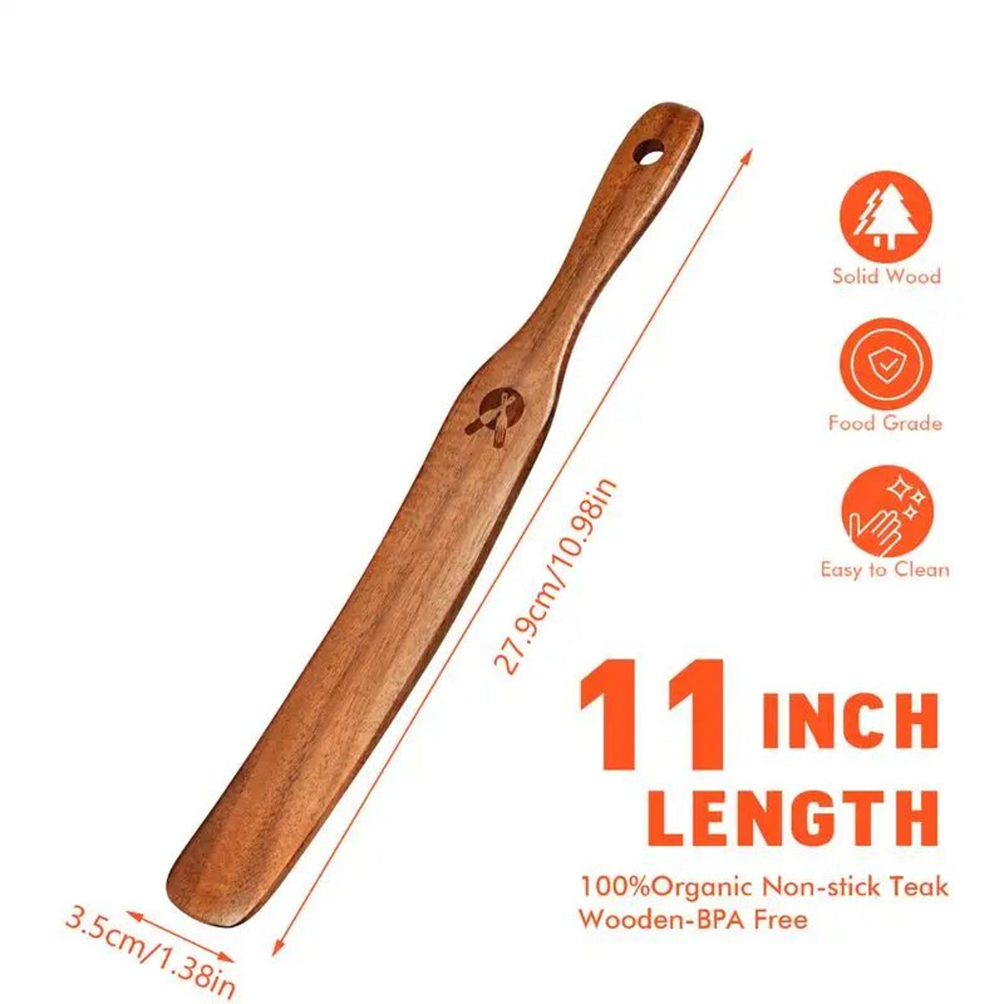 Wooden Sourdough Starter Stirring Spatula Mixing Tool 7