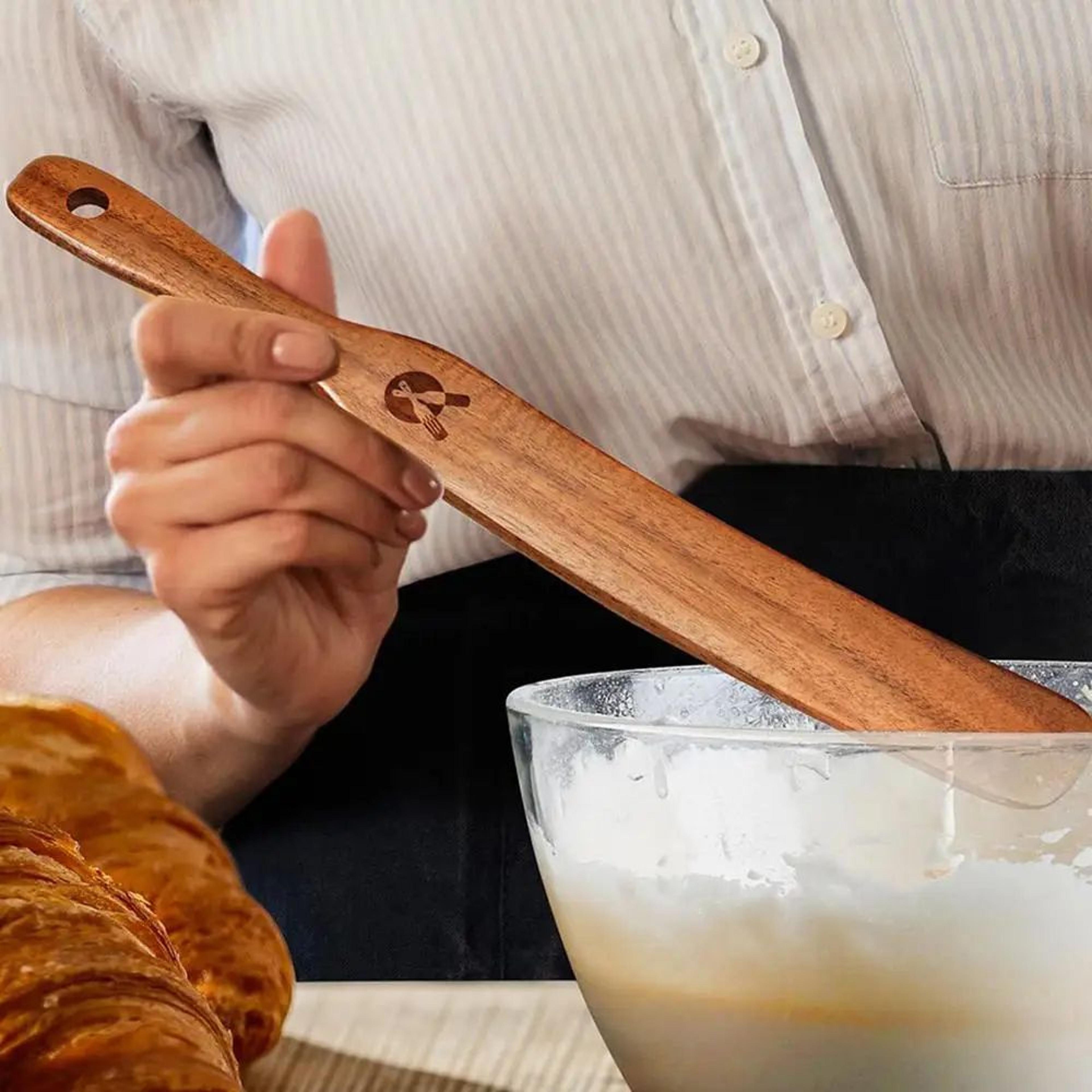 Wooden Sourdough Starter Stirring Spatula Mixing Tool 5