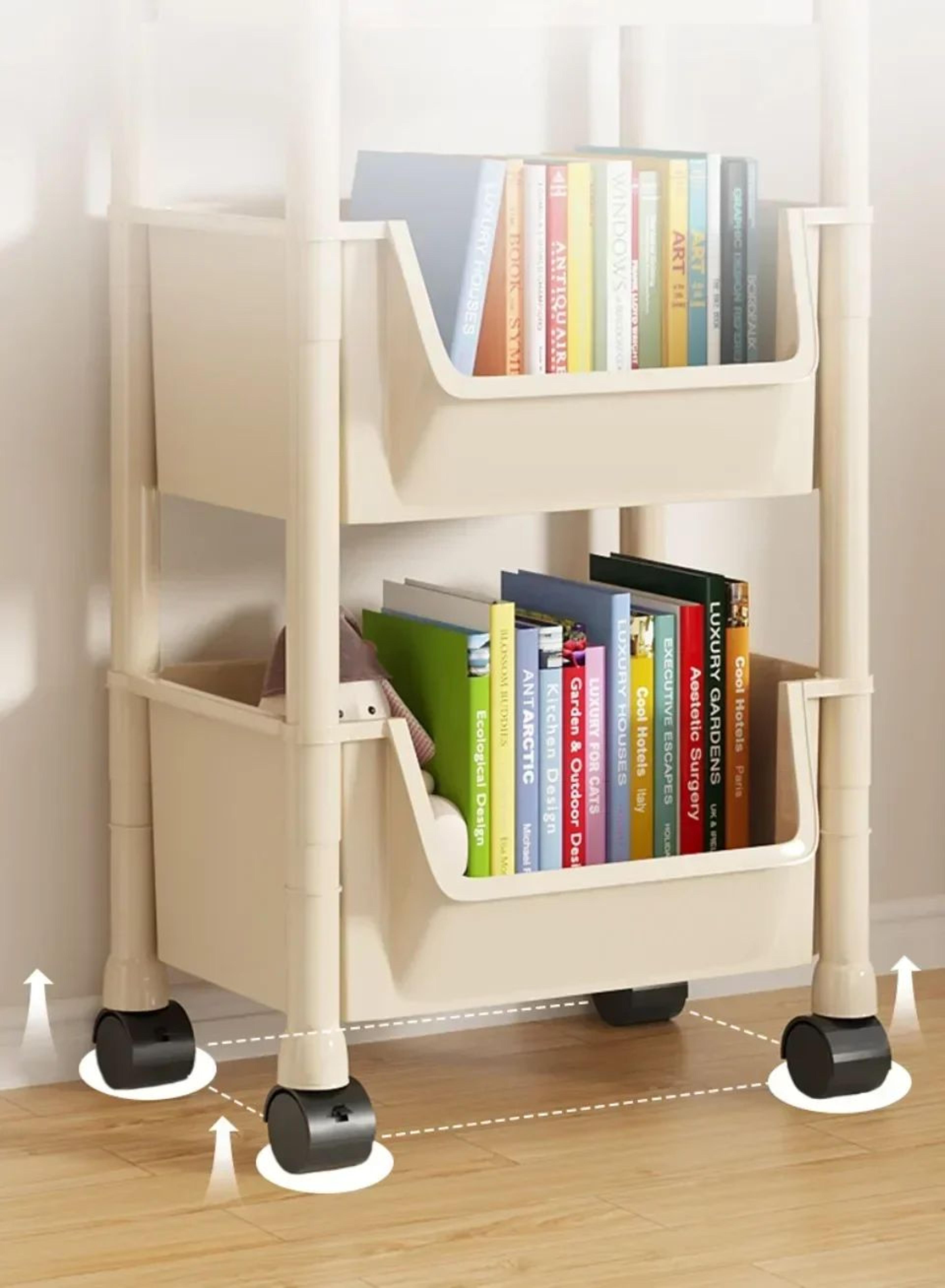 Multi Layer Storage Cart With Wheels Mobile Organizer Rack 7