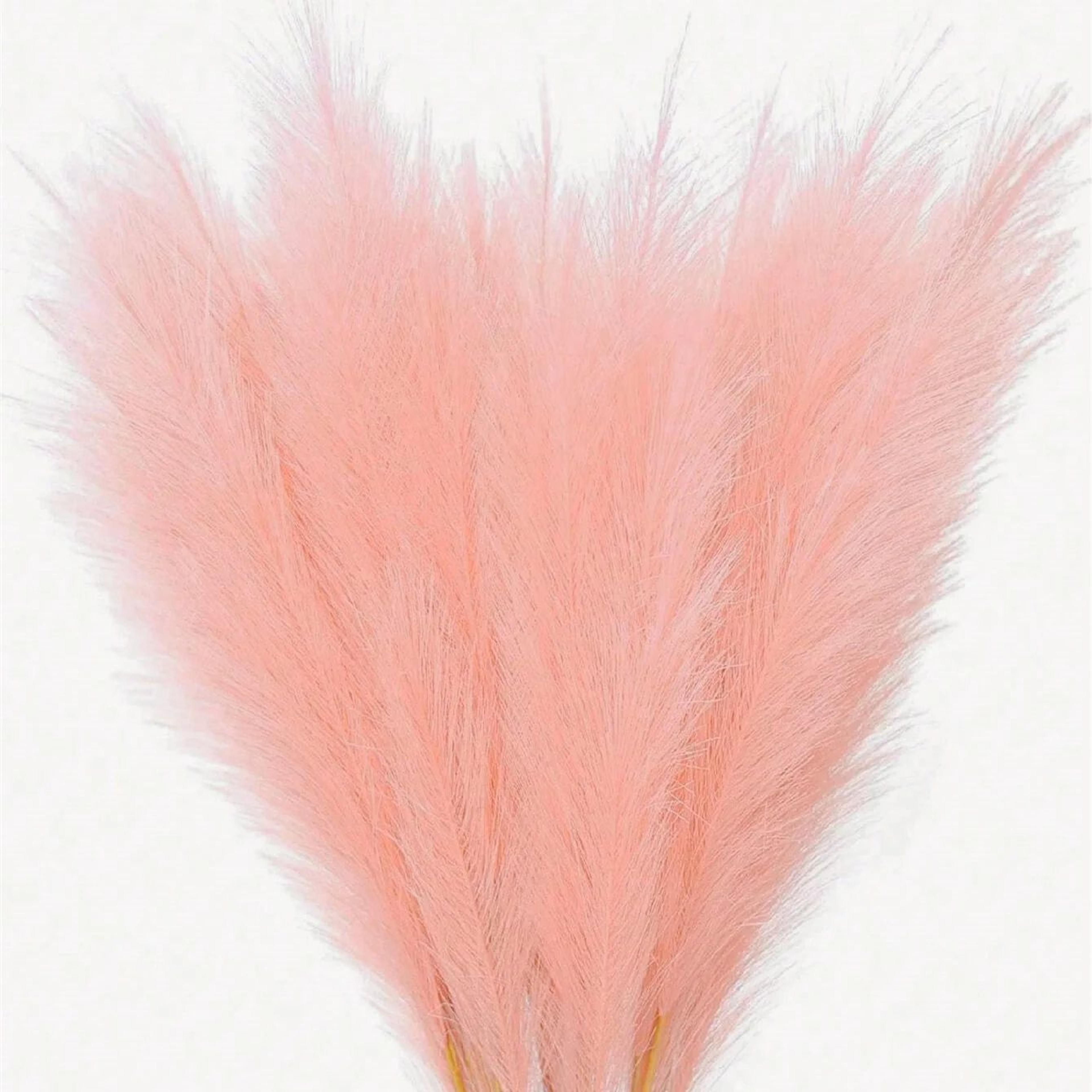 Artificial Pampas Grass Red Faux Reeds Decor 55cm Set 6