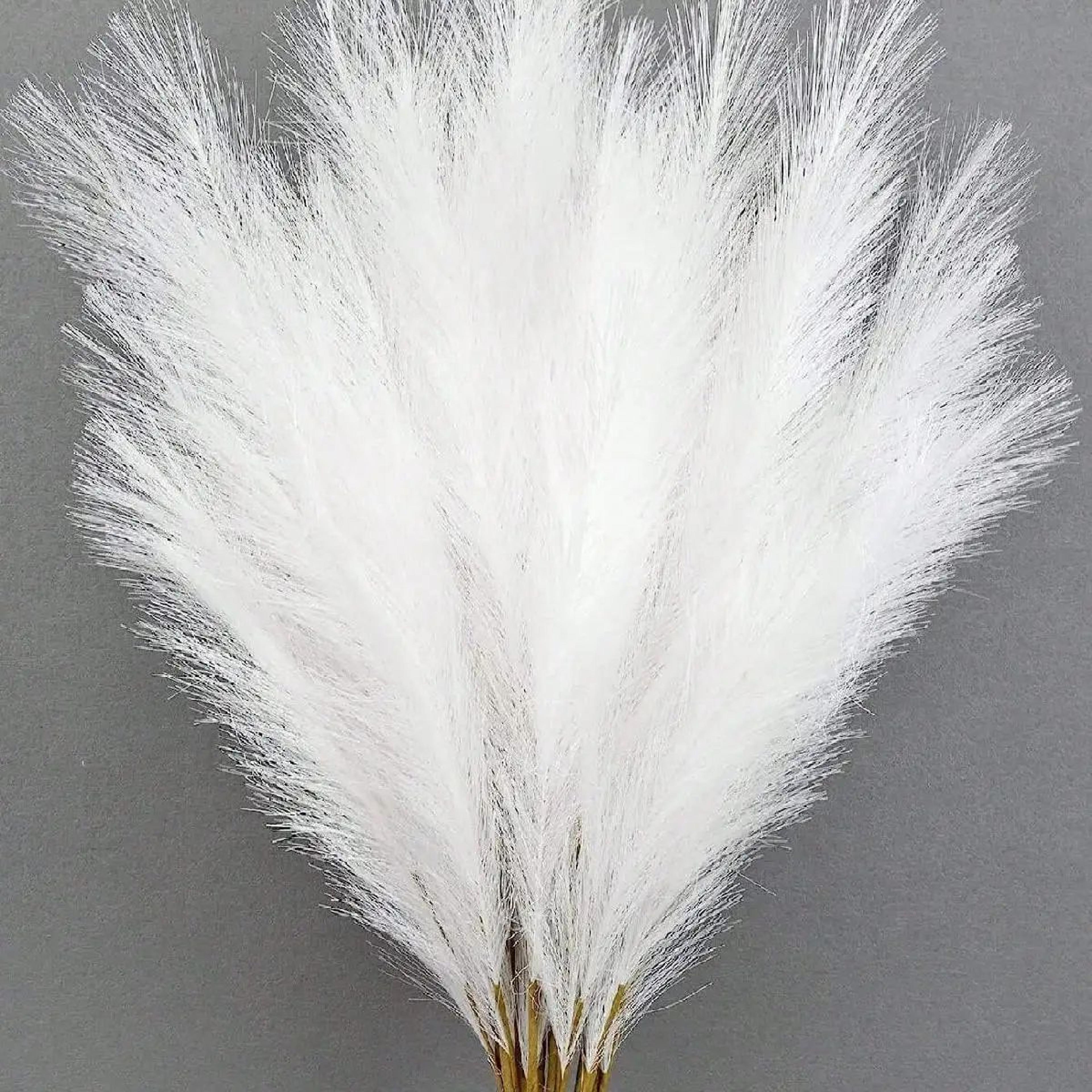 Artificial Pampas Grass Red Faux Reeds Decor 55cm Set 12