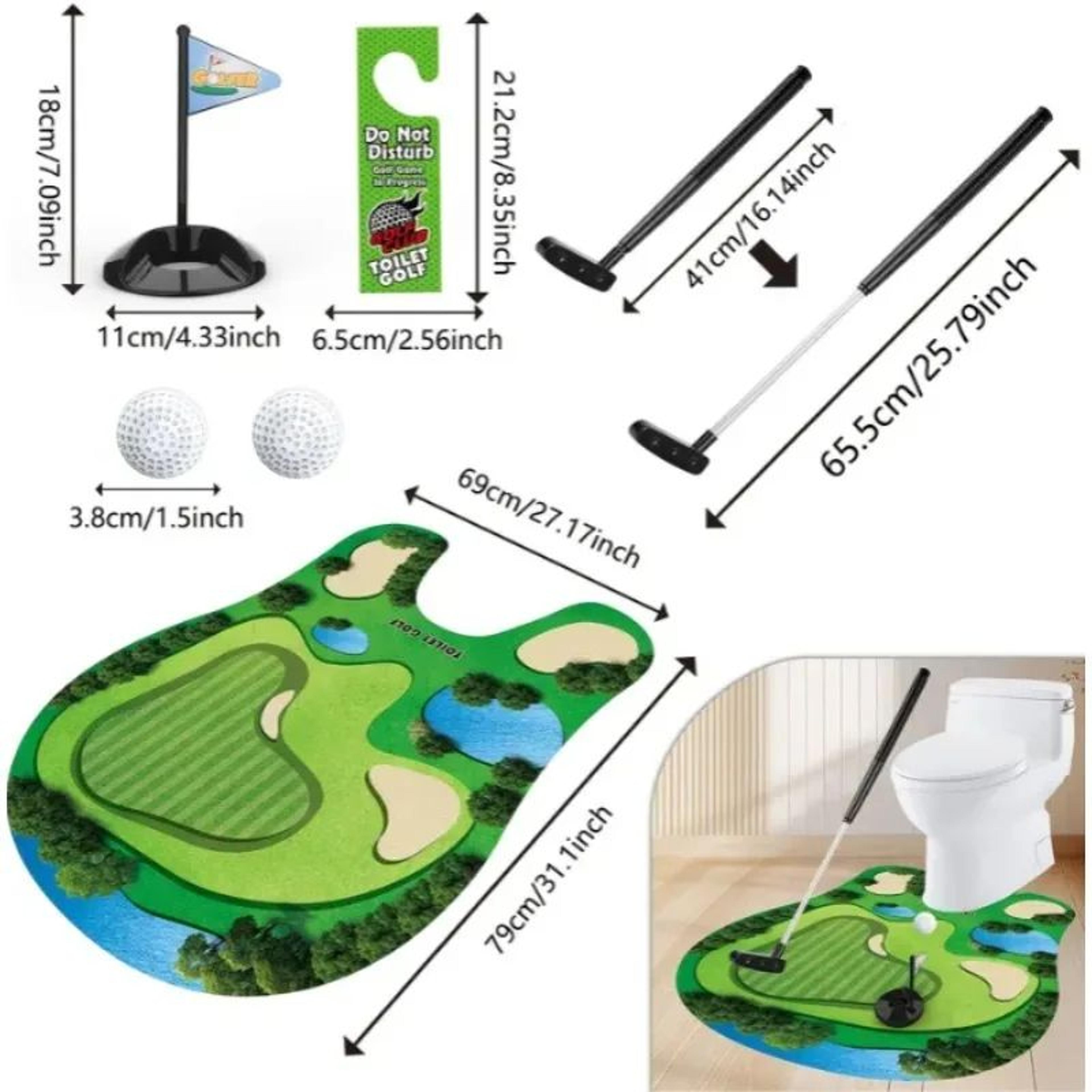 Toilet Golf Balls Set Funny Bathroom Practice Game 4