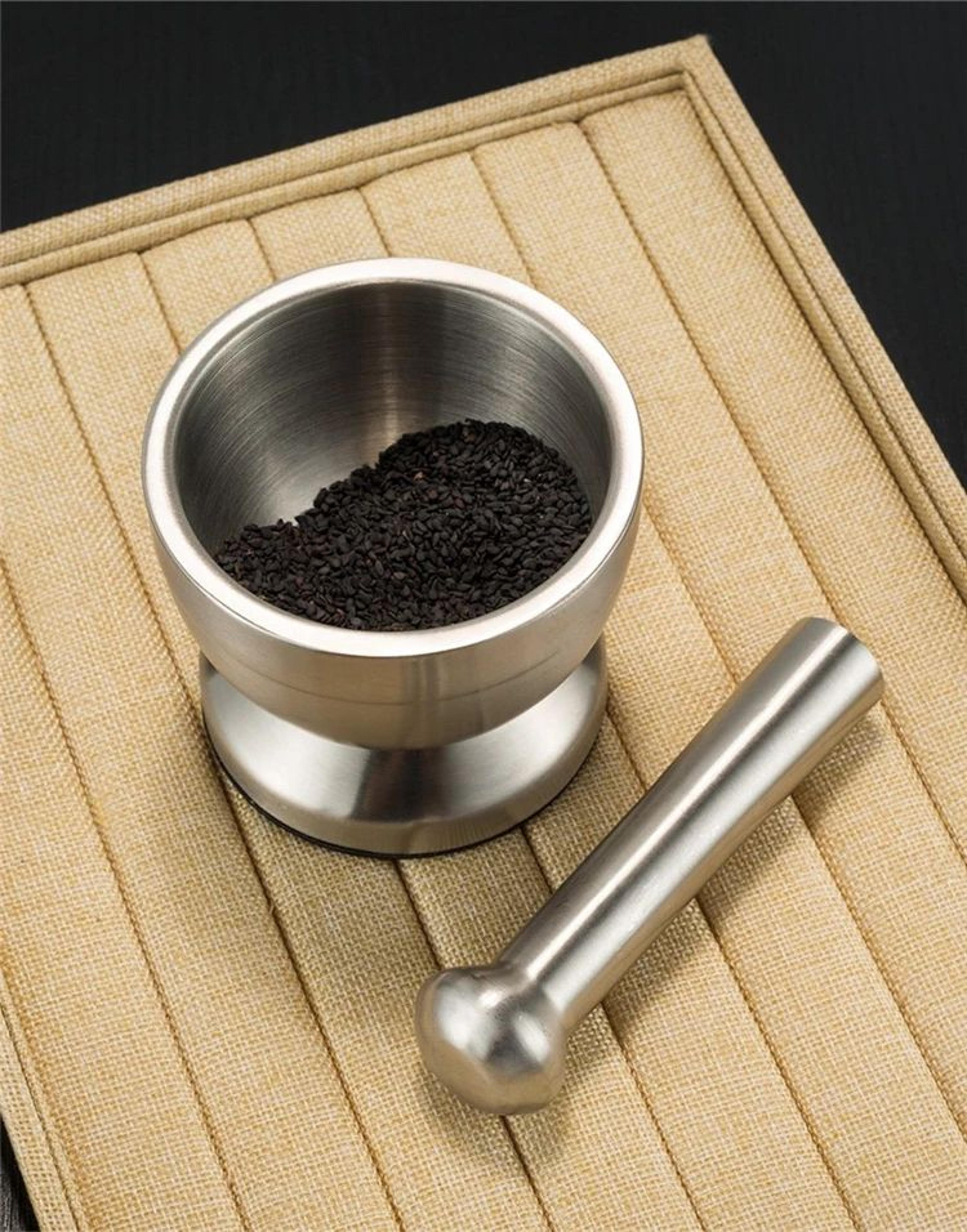 Stainless Steel Mortar And Pestle Spice Grinder Set 12