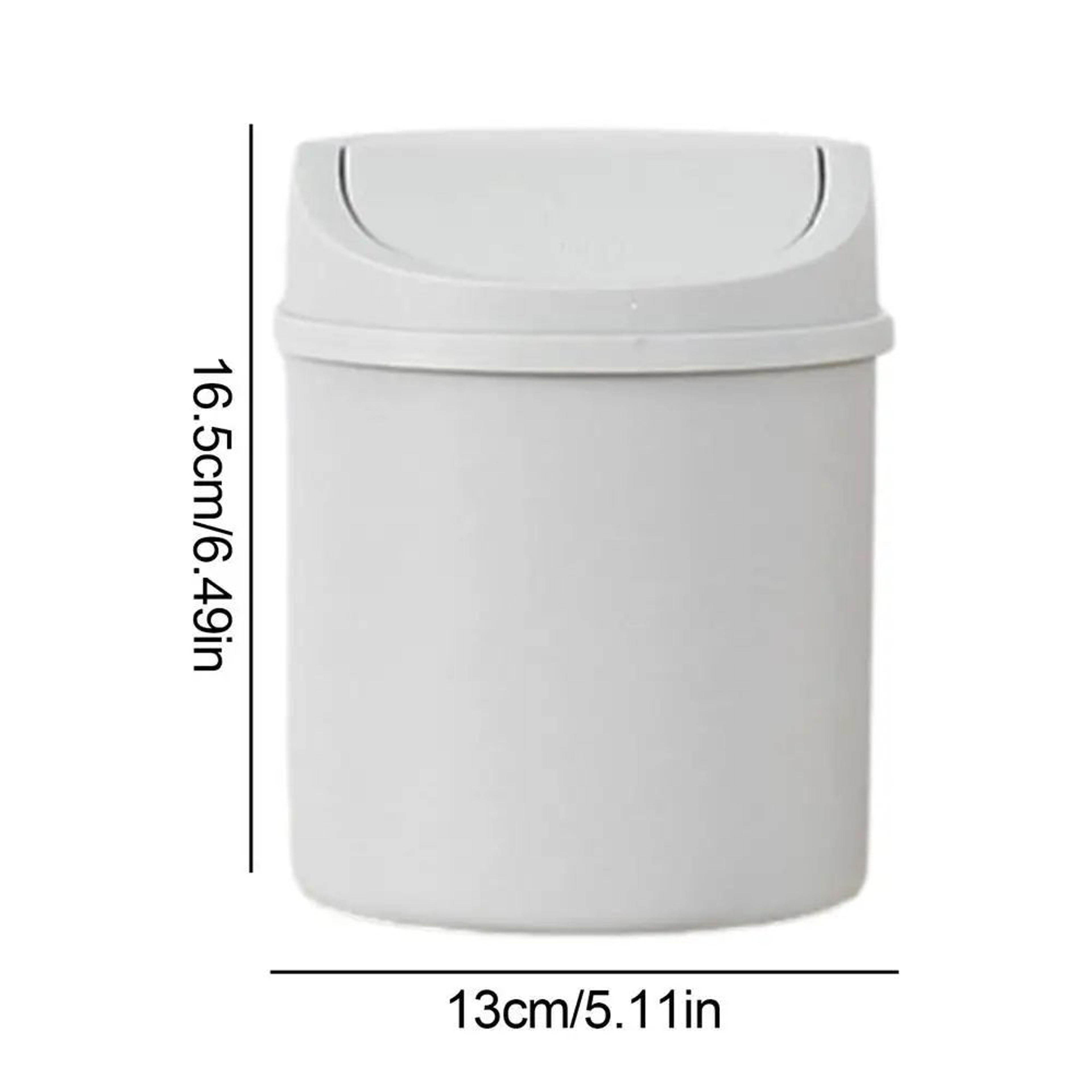 Mini Desktop Trash Can With Cover For Home And Office 12