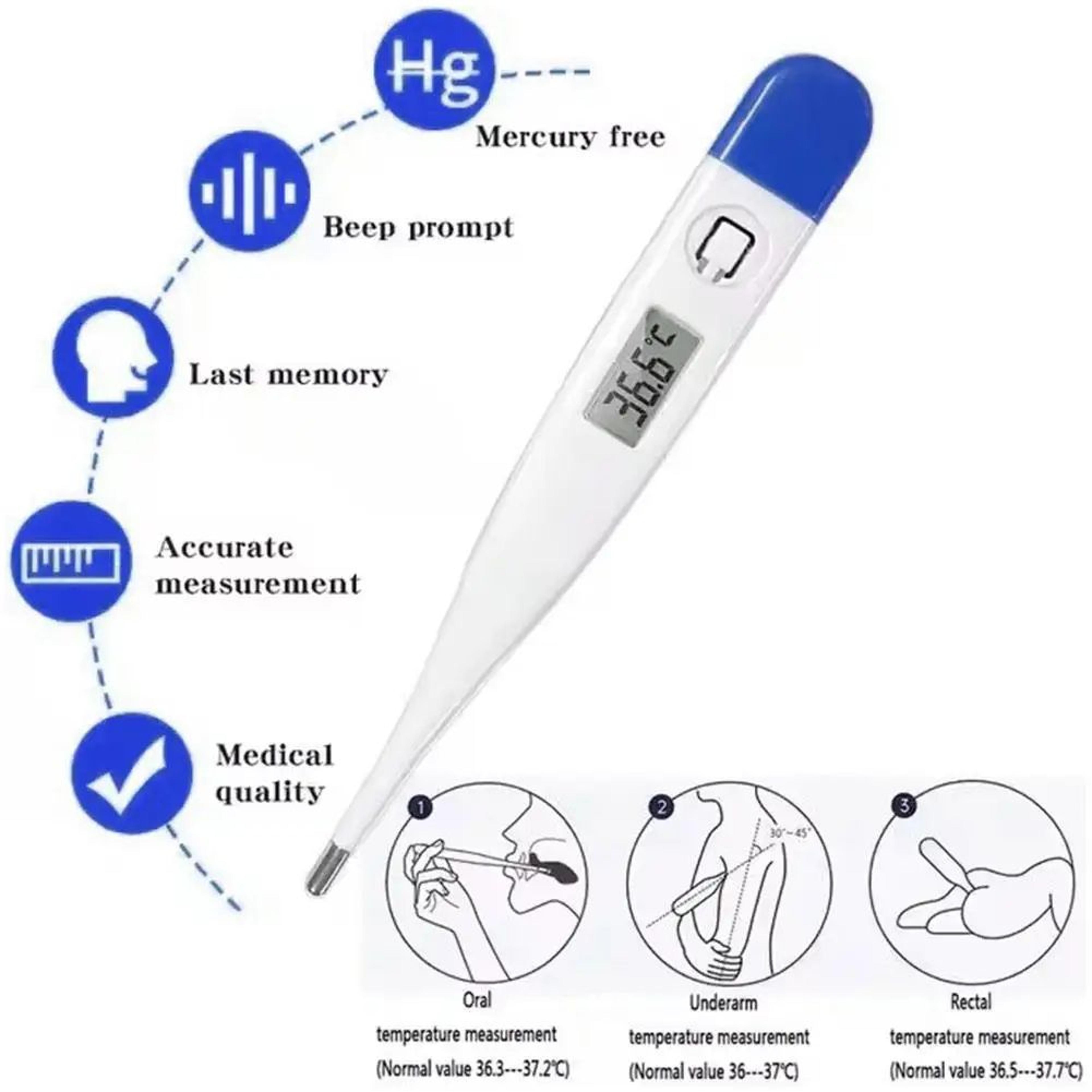 Digital LCD Thermometer For Oral And Armpit Use 4