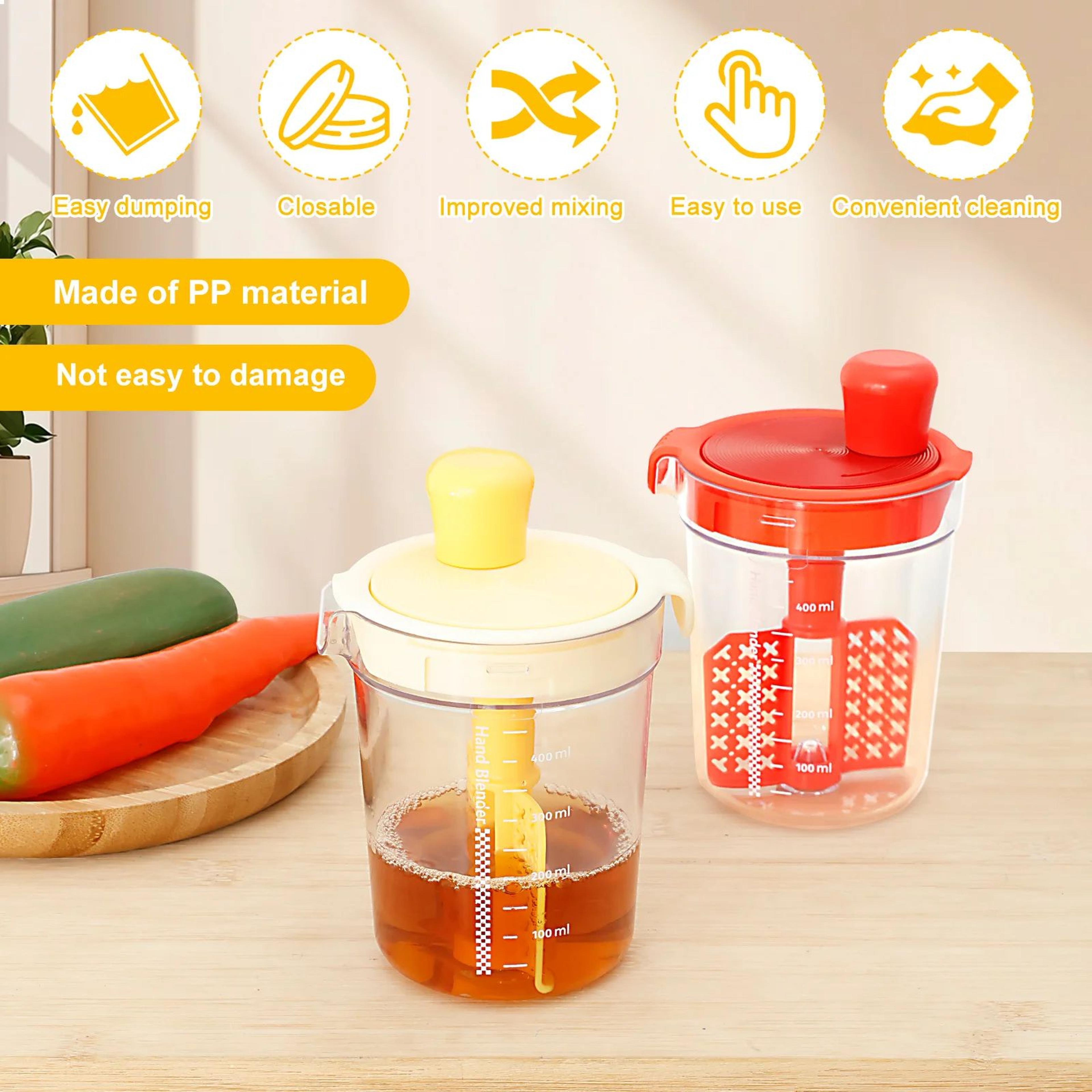 Manual Mixing Cup Bottle For Eggs And Salad Dressing 5