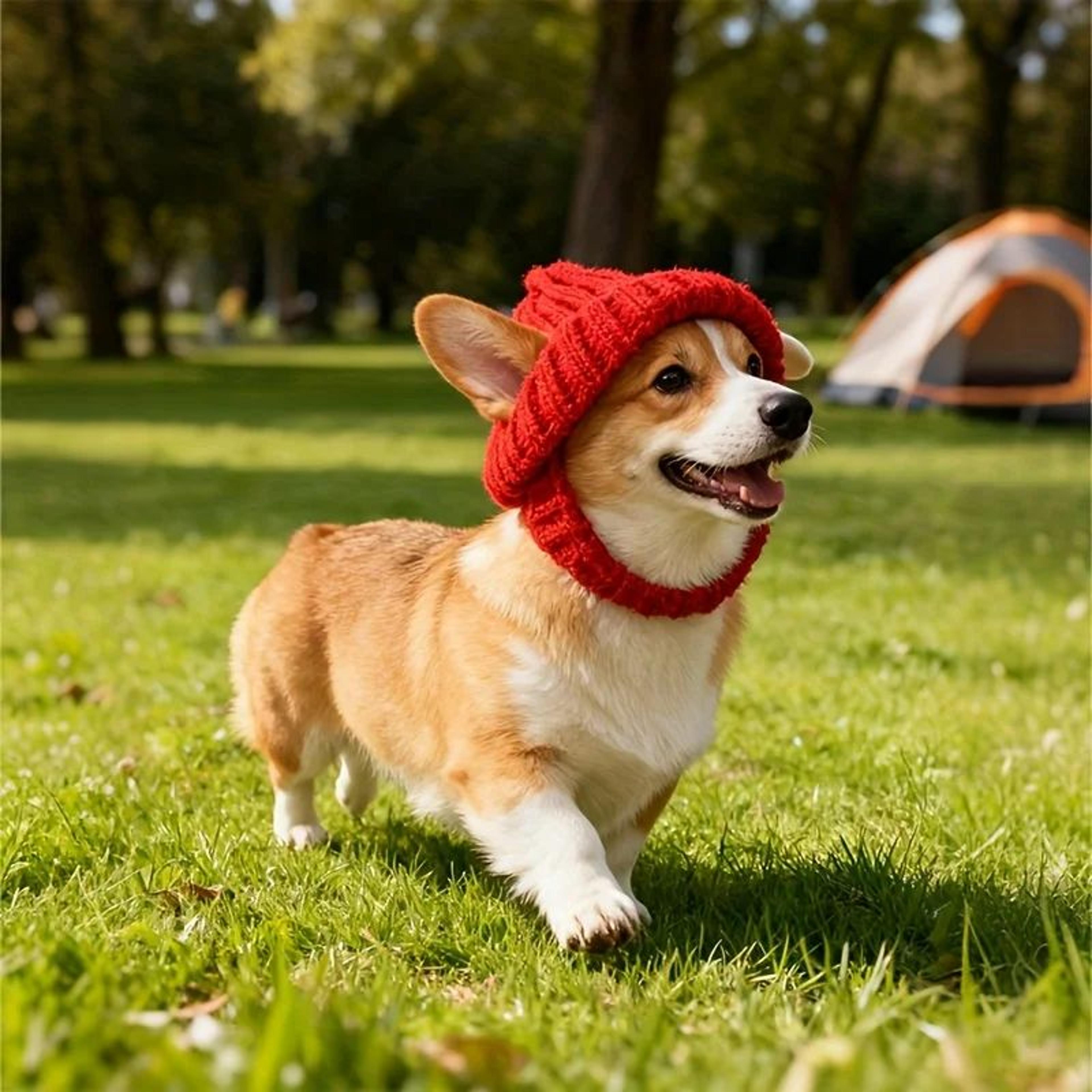 Cute Knit Dog Beanie Hat With Ear Flaps For Small Dogs 2