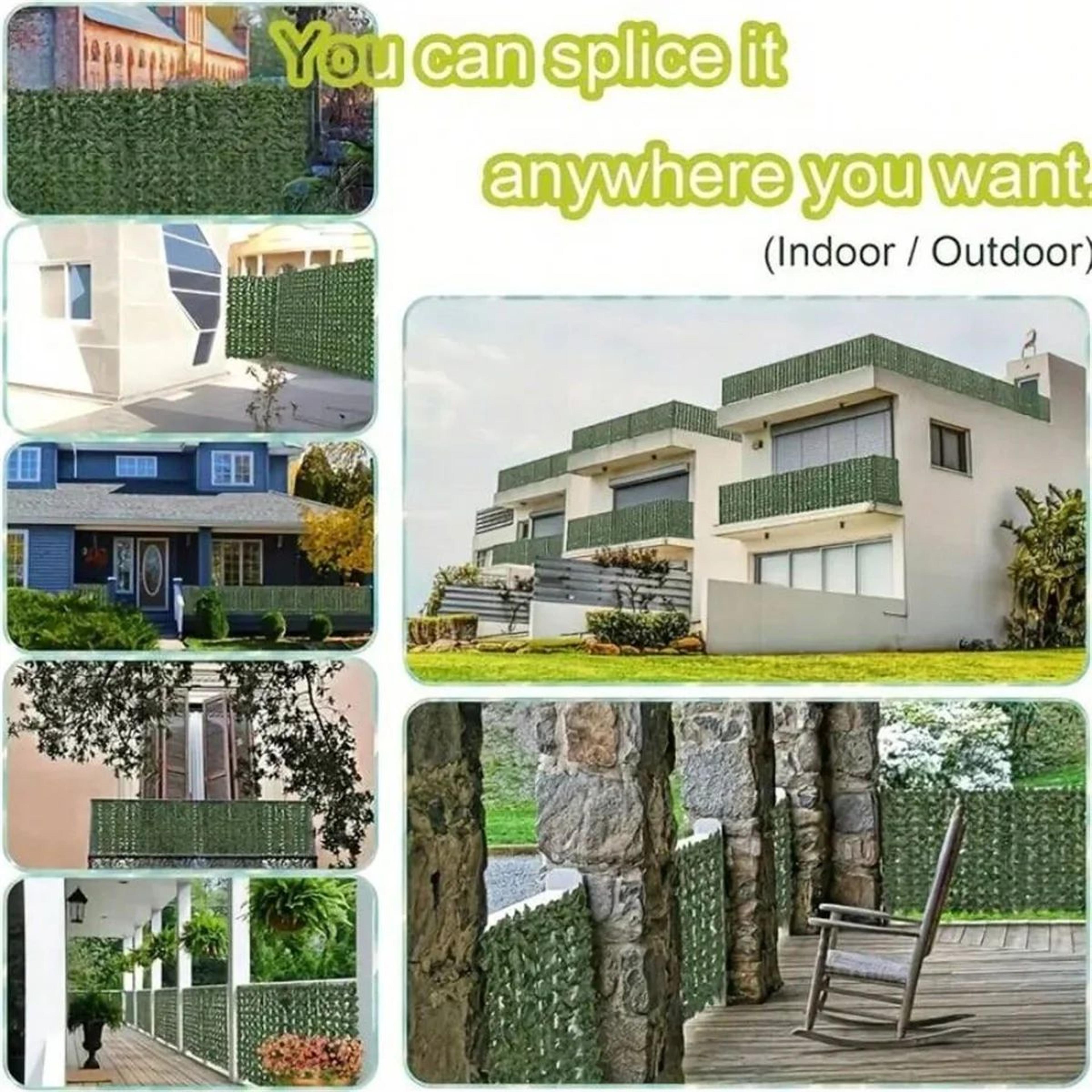 Artificial Ivy Privacy Fence Wall Screen For Indoor And Outdoor 8