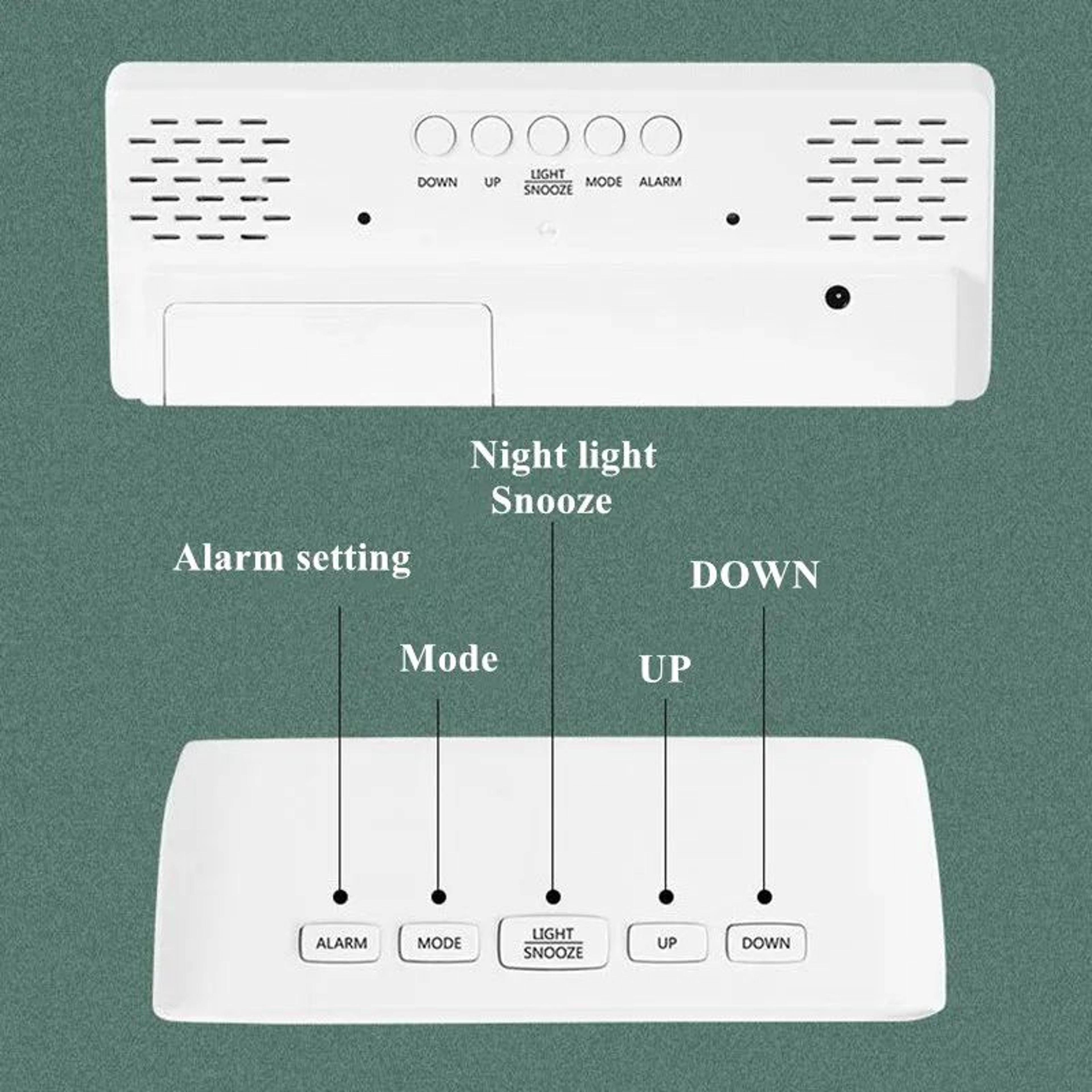LED Mirror Digital Alarm Clock With Voice Control 7