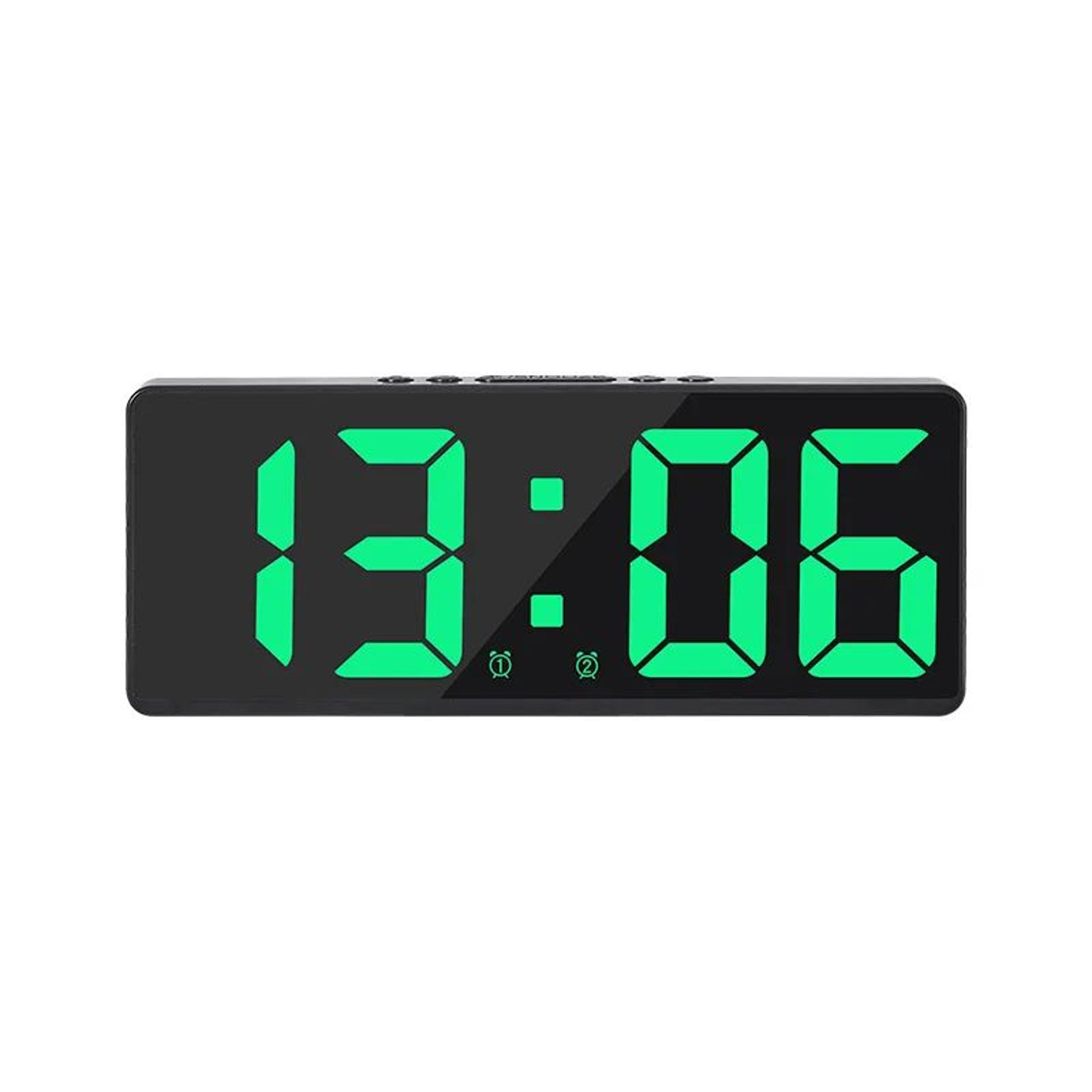 LED Mirror Digital Alarm Clock With Voice Control 17
