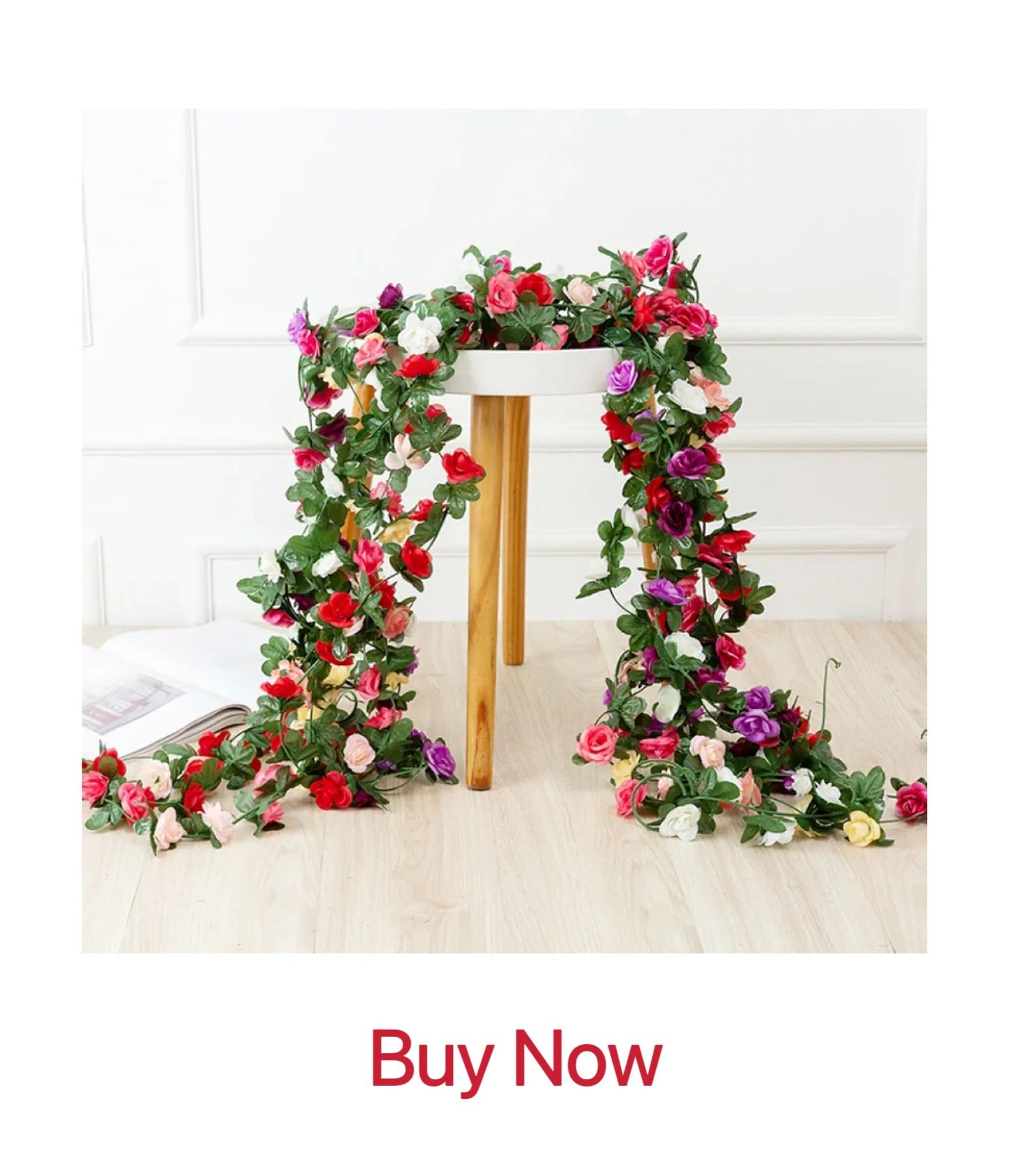 Artificial Ivy Vine Garland 75M Realistic Green Decor 7