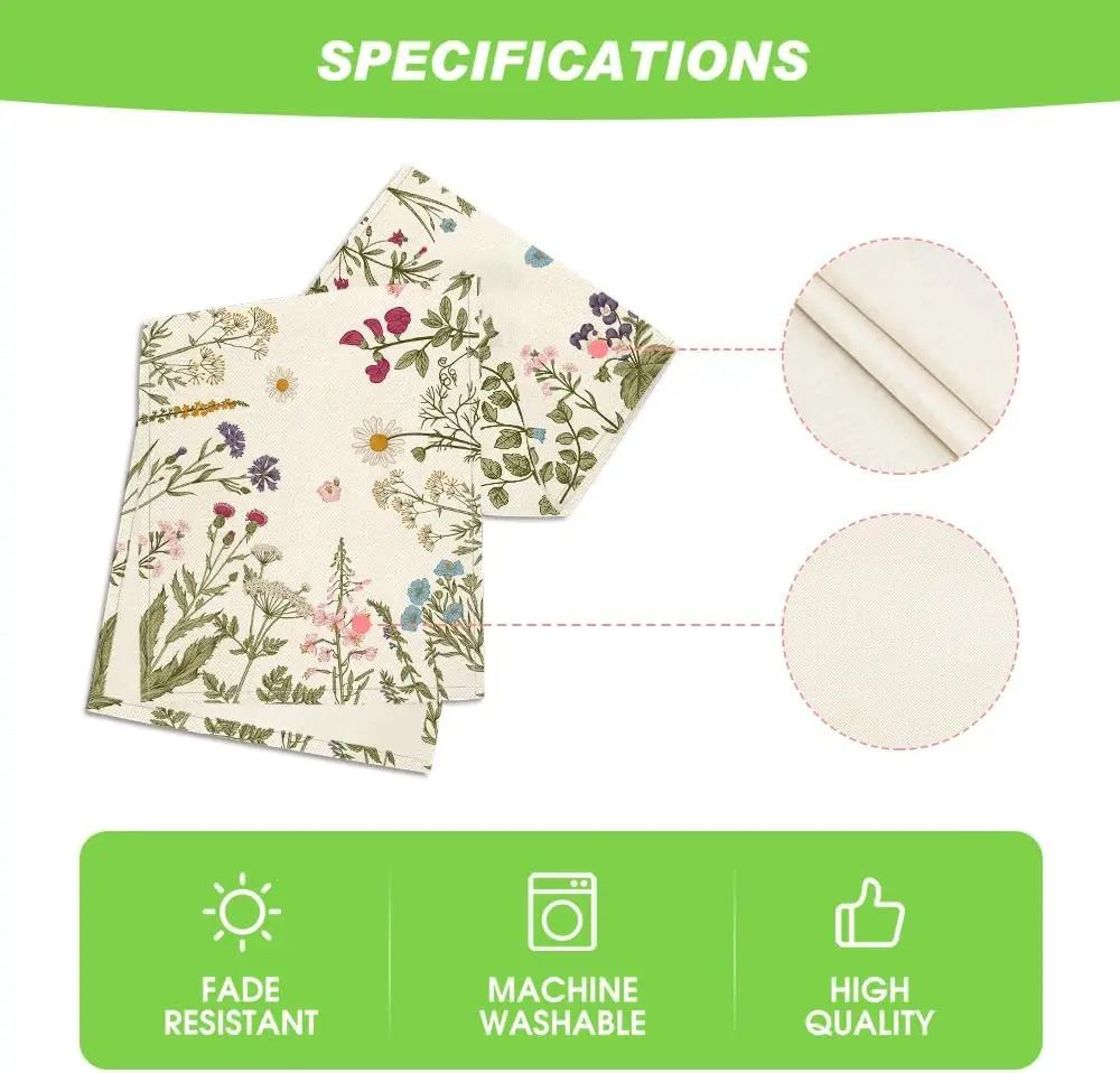 Spring Daisy Linen Table Runner 5