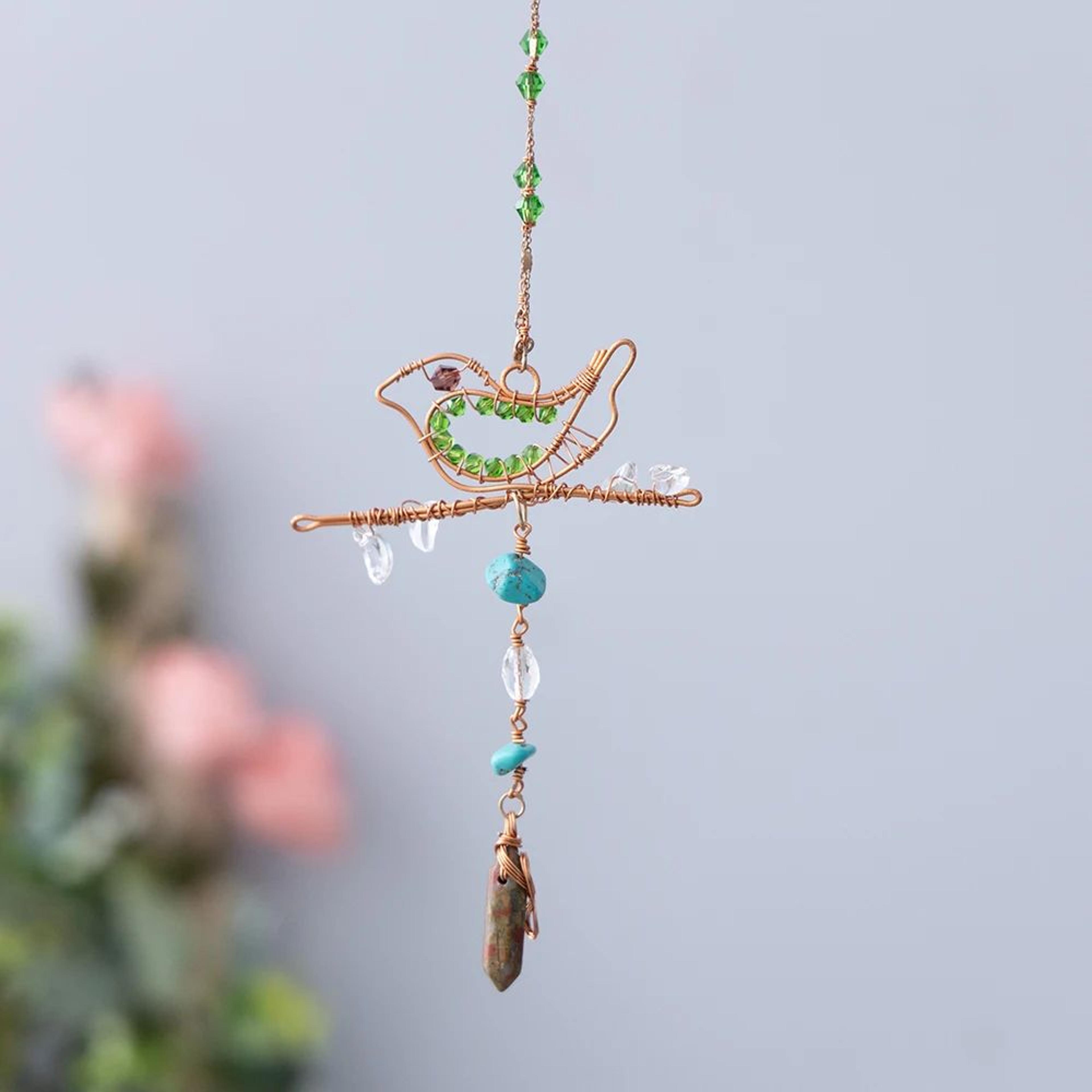 Crystal Sun Moon Wind Chime Prism Suncatcher Decor 13