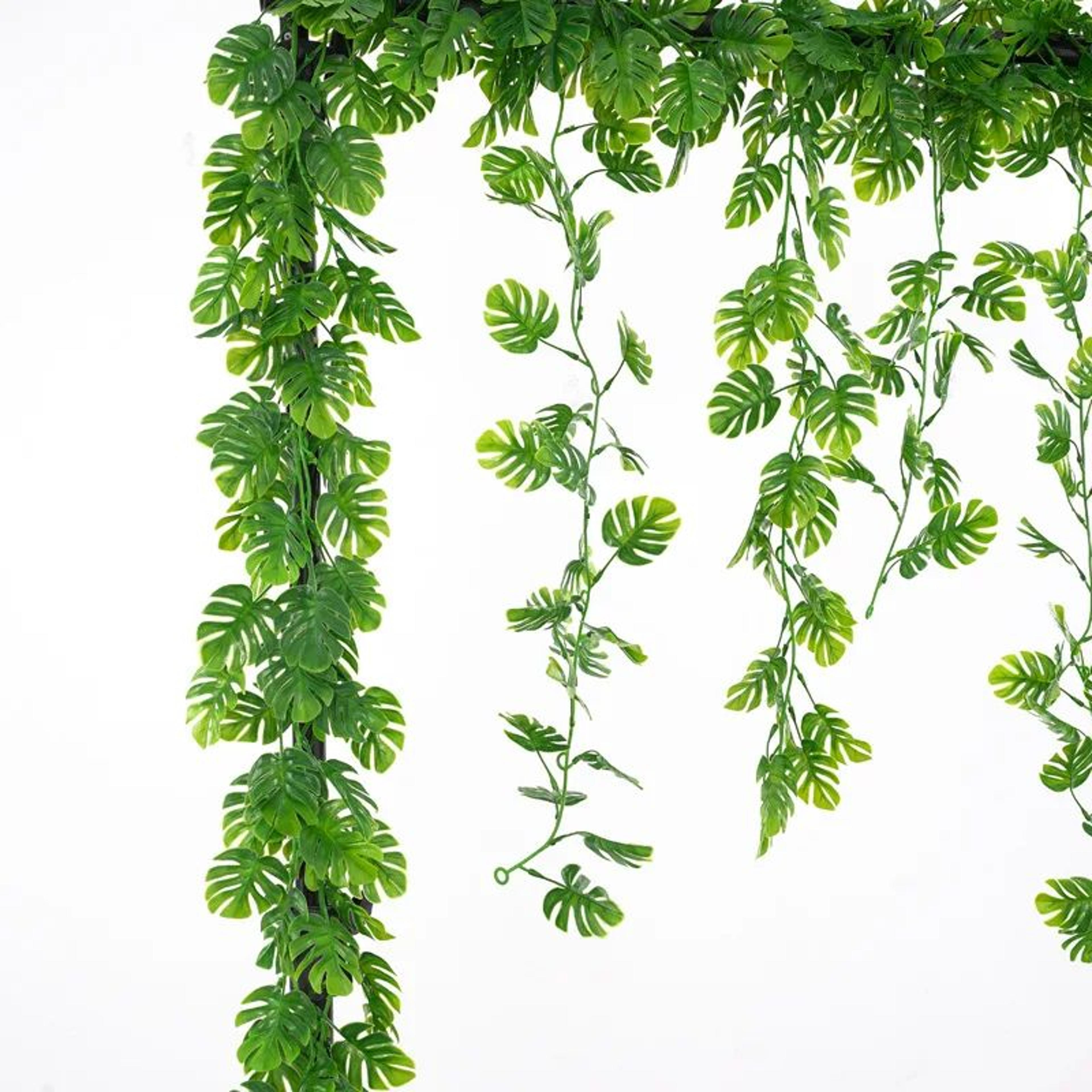 Artificial Hanging Monstera Vines Tropical Plant Decor 2
