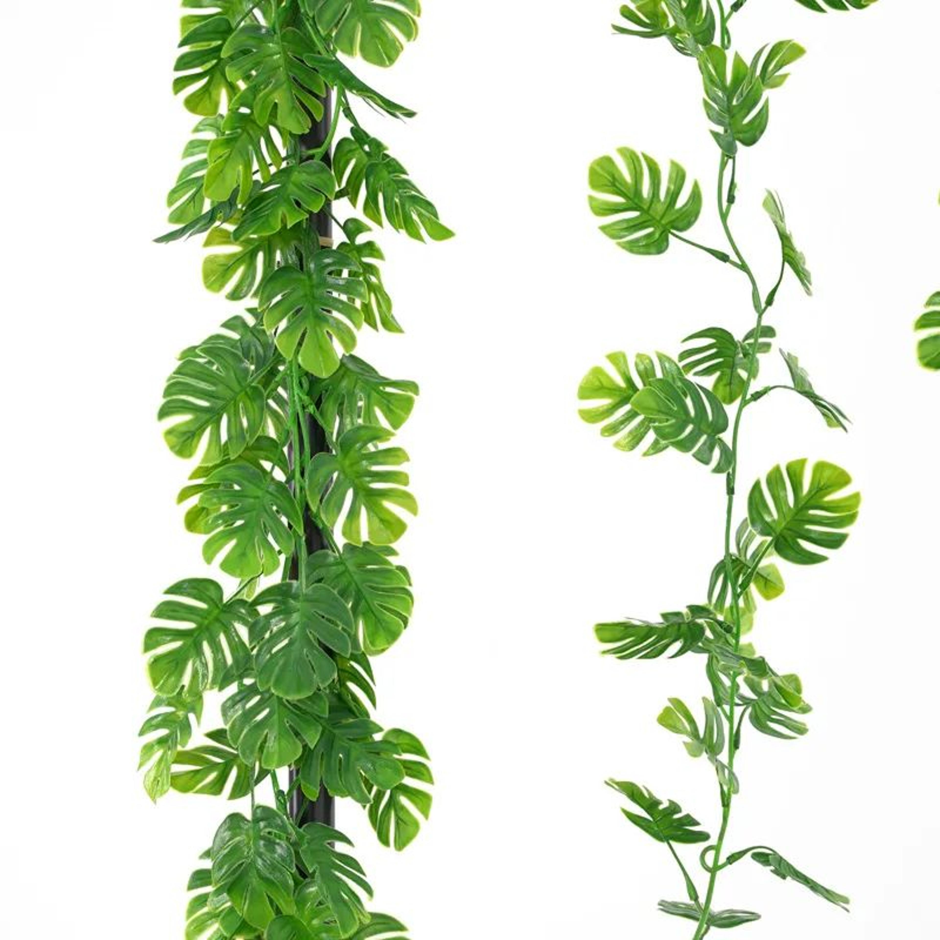Artificial Hanging Monstera Vines Tropical Plant Decor 4
