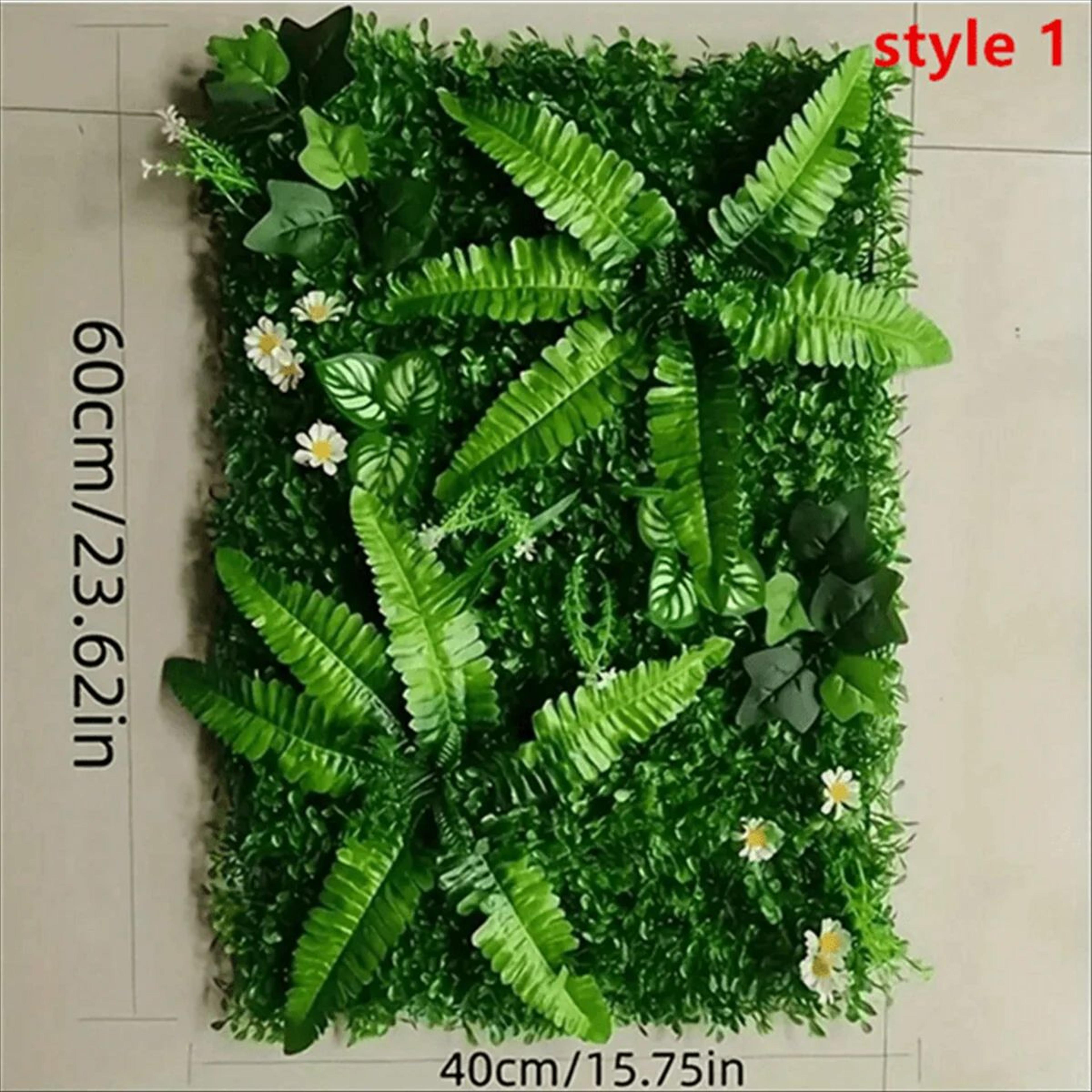 Artificial Grass Wall Panel Flower Privacy Decor 7